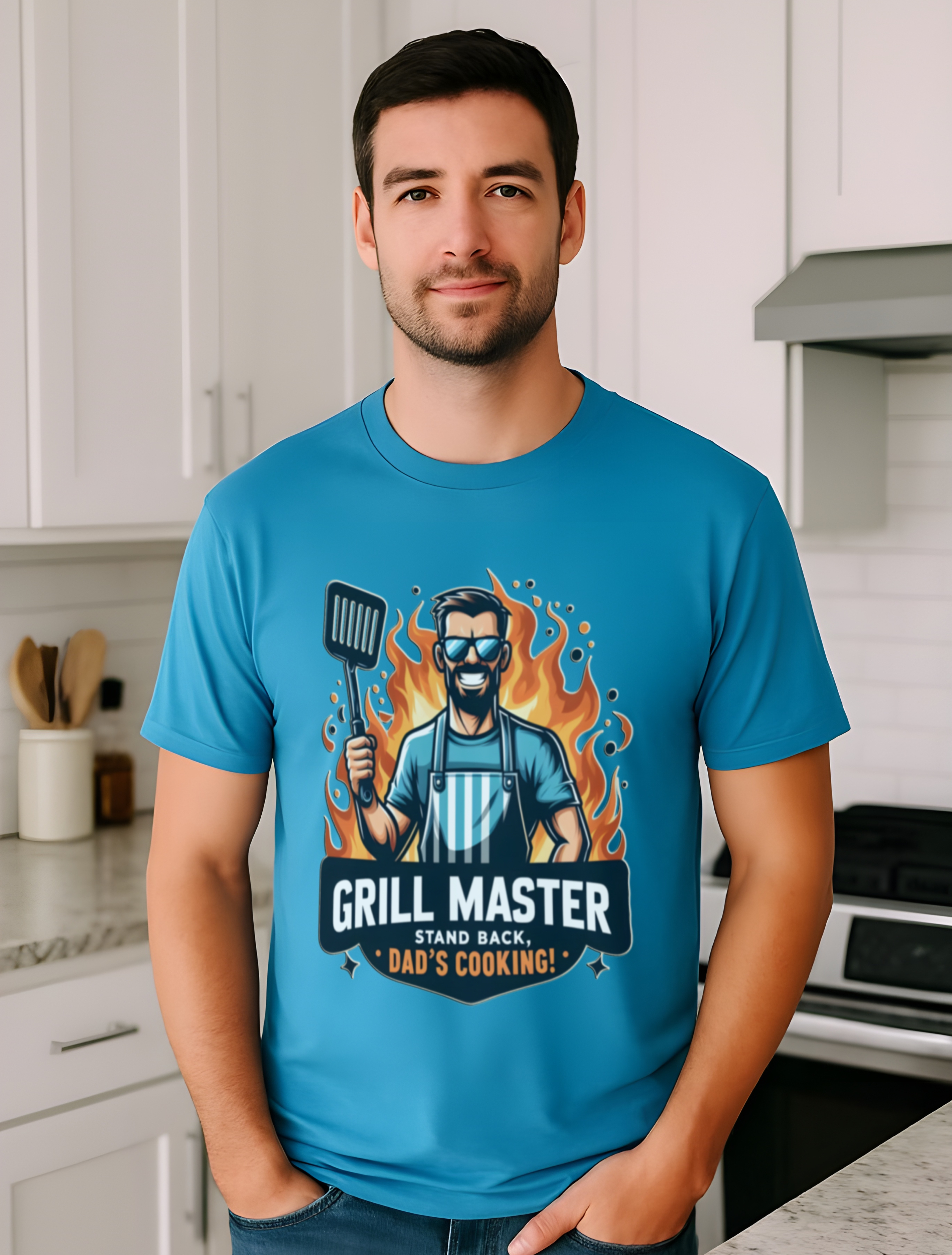 Grill Master Dad Shirt • Funny BBQ Father’s Day Heavy Cotton T-Shirt • “Stand Back, Dad’s Cooking!” • Gift for Grill master Men • Outdoor Barbecue Humor Tee for Husband, Grandpa, or Dad Who Loves to Cook product thumbnail image Grill Master Dad Shirt • Funny BBQ Father’s Day Heavy Cotton T-Shirt • “Stand Back, Dad’s Cooking!” • Gift for Grill master Men • Outdoor Barbecue Humor Tee for Husband, Grandpa, or Dad Who Loves to Cook product thumbnail image