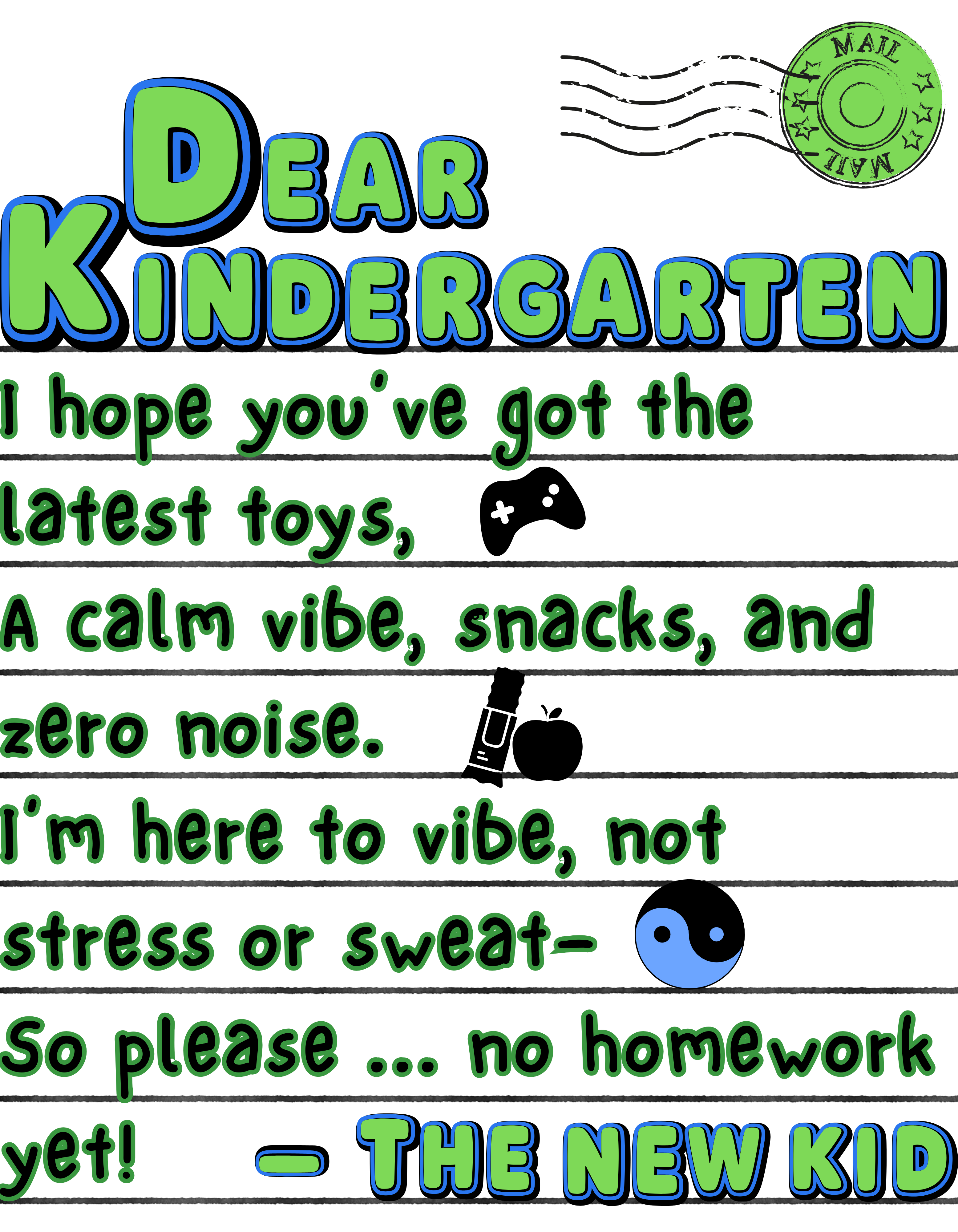 Dear Kindergarten "Here to Vibe" Youth T-Shirt | 100% Cotton Back-to-School Shirt for Kindergarten product thumbnail image Dear Kindergarten "Here to Vibe" Youth T-Shirt | 100% Cotton Back-to-School Shirt for Kindergarten product thumbnail image