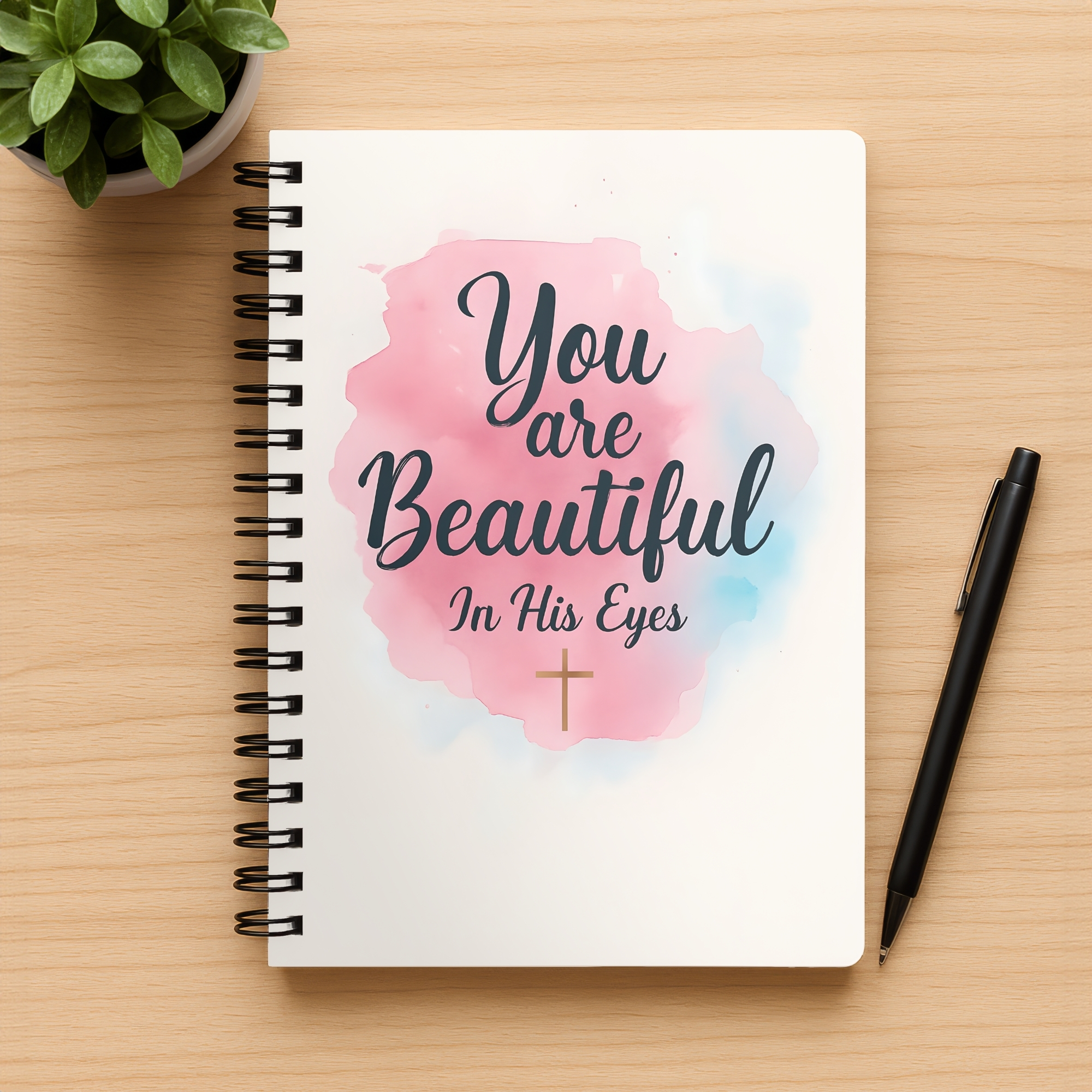 You Are Beautiful In His Eyes Spiral Notebook Christian Journal, Inspirational Ruled Notebook product thumbnail image You Are Beautiful In His Eyes Spiral Notebook Christian Journal, Inspirational Ruled Notebook product thumbnail image