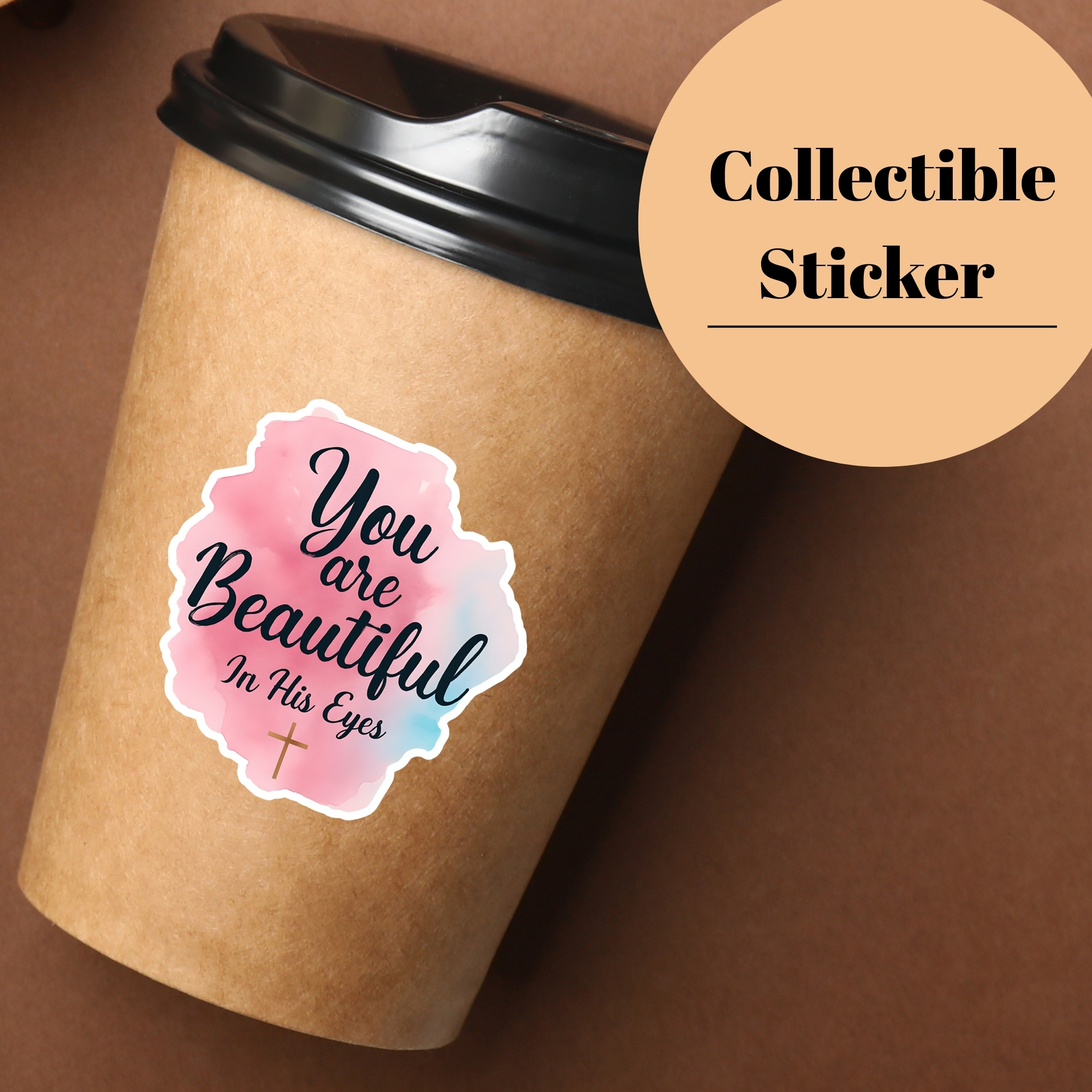 You Are Beautiful In His Eyes Inspirational Christian Kiss-Cut Sticker product thumbnail image You Are Beautiful In His Eyes Inspirational Christian Kiss-Cut Sticker product thumbnail image