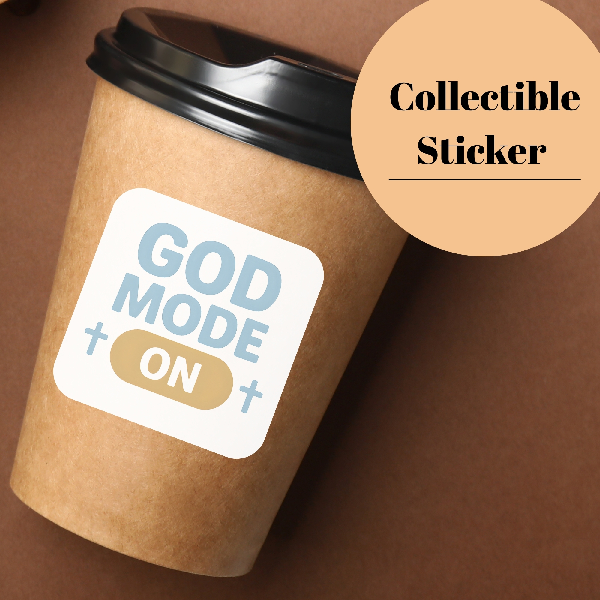 God Mode On Faith Vinyl Sticker product thumbnail image God Mode On Faith Vinyl Sticker product thumbnail image