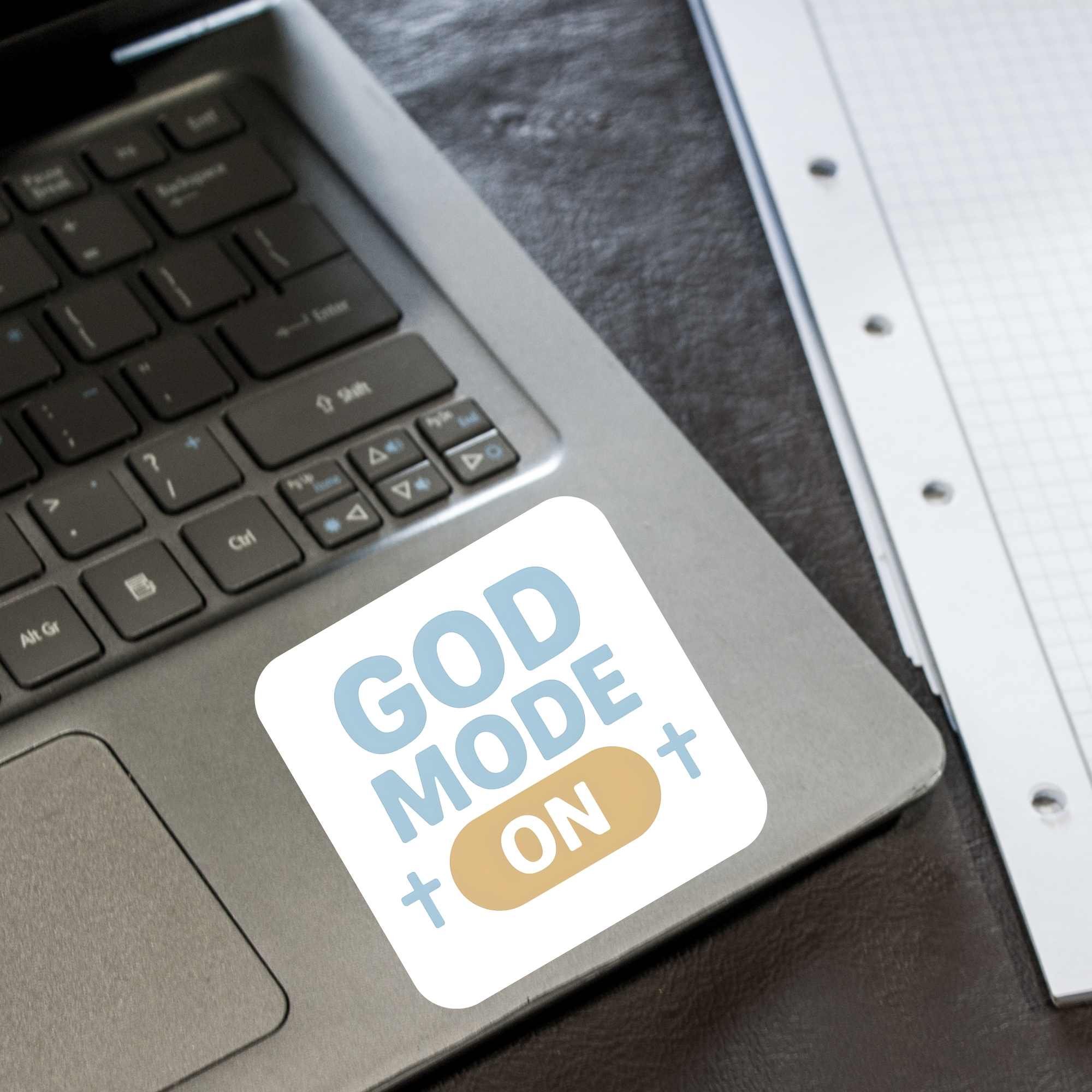 God Mode On Faith Vinyl Sticker product thumbnail image God Mode On Faith Vinyl Sticker product thumbnail image