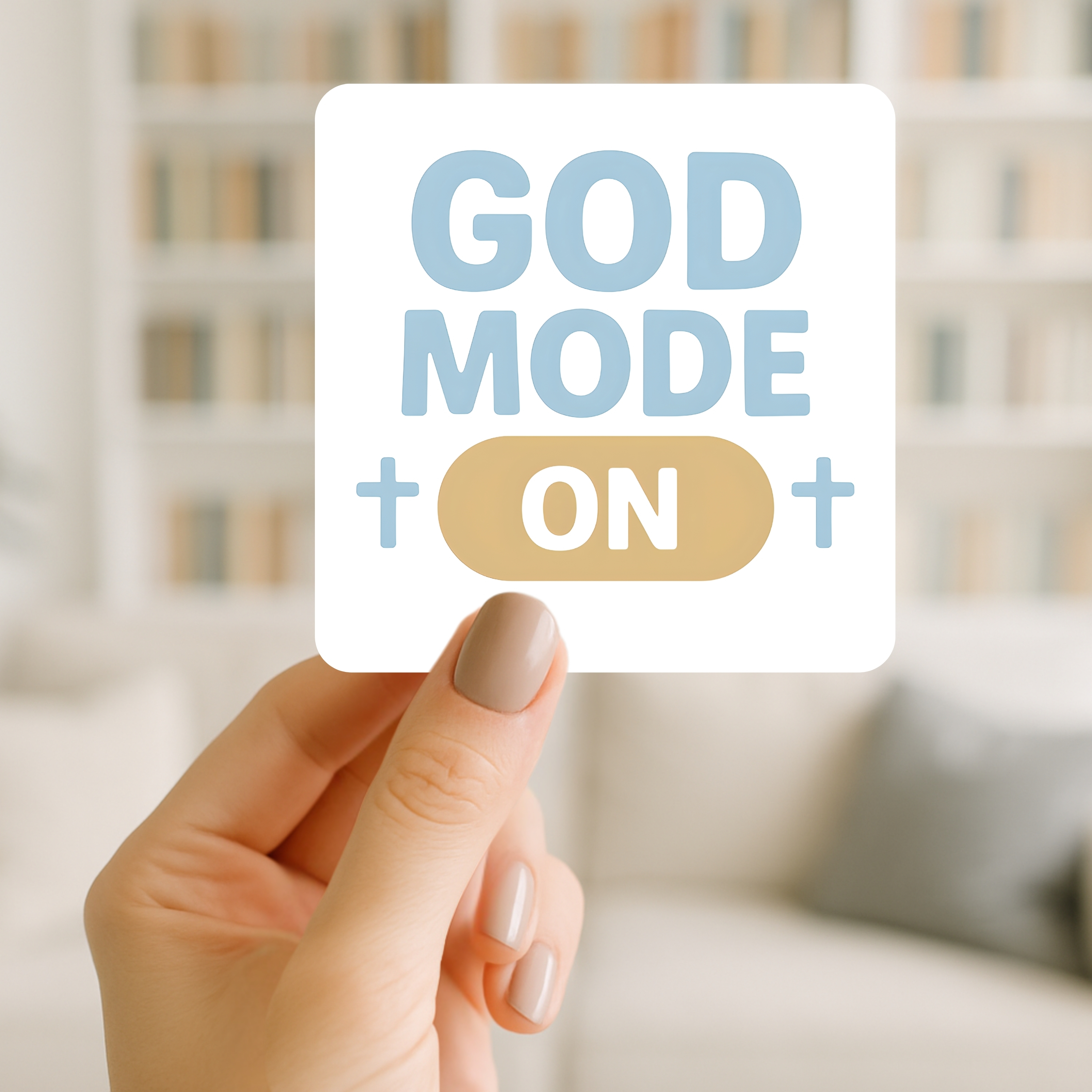 God Mode On Faith Vinyl Sticker product thumbnail image God Mode On Faith Vinyl Sticker product thumbnail image