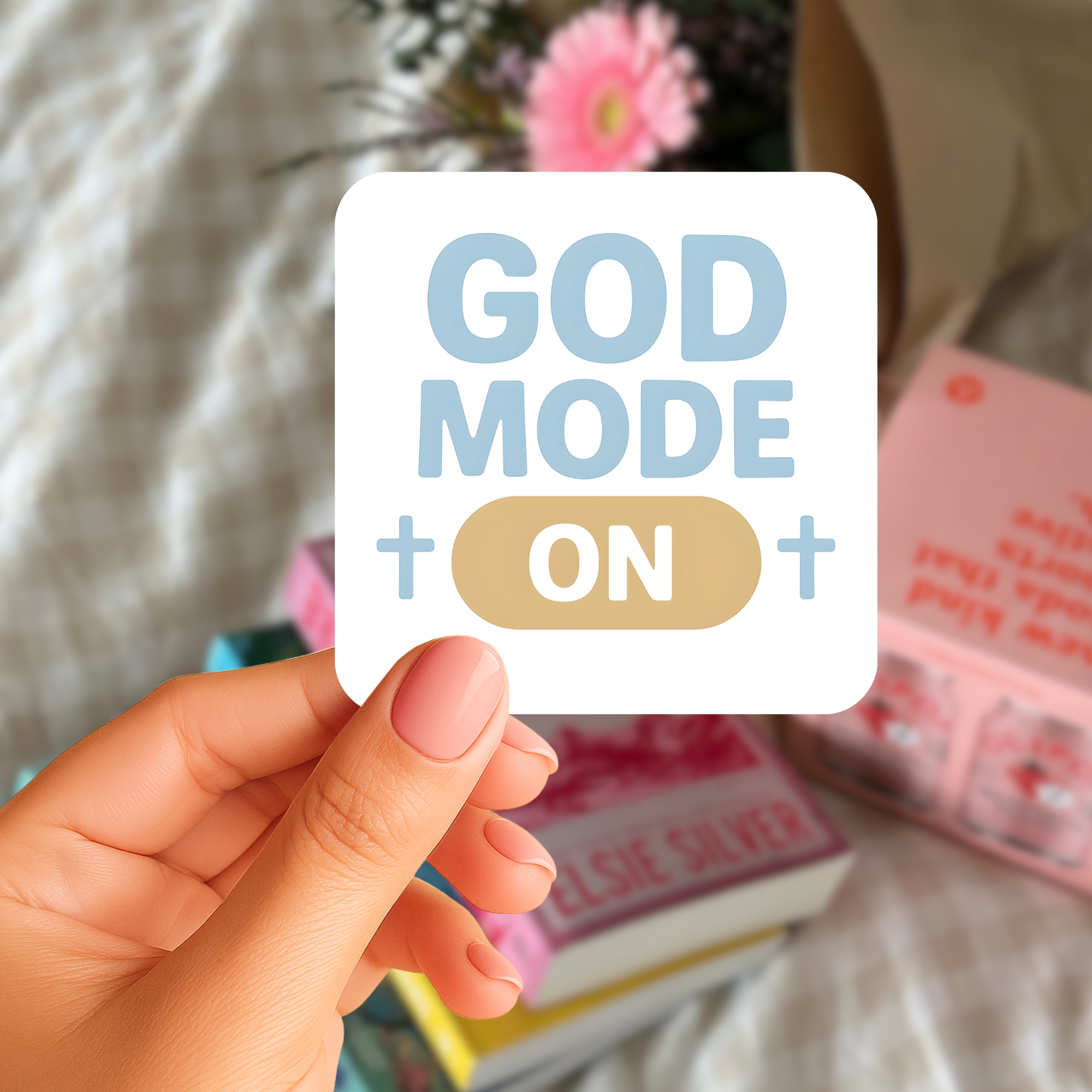 God Mode On Faith Vinyl Sticker product thumbnail image God Mode On Faith Vinyl Sticker product thumbnail image
