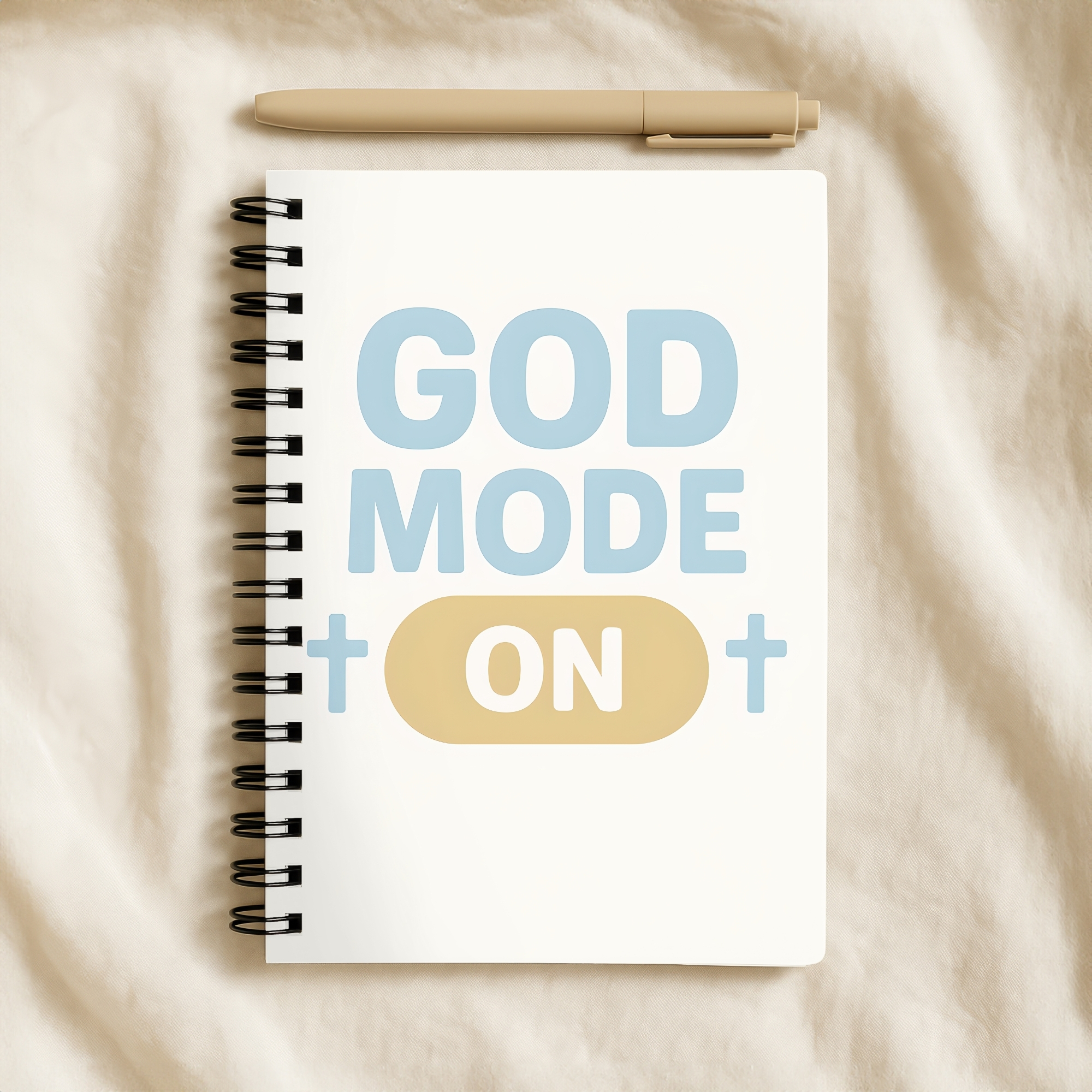 God Mode On Spiral Notebook Faith-Inspired Journal for Prayer Notes product thumbnail image God Mode On Spiral Notebook Faith-Inspired Journal for Prayer Notes product thumbnail image