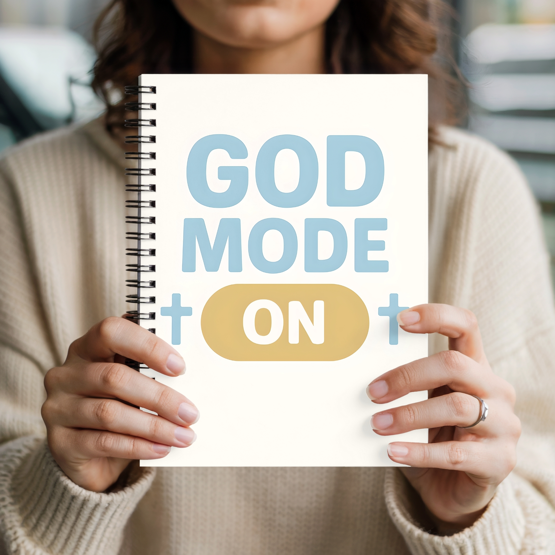 God Mode On Spiral Notebook Faith-Inspired Journal for Prayer Notes product thumbnail image God Mode On Spiral Notebook Faith-Inspired Journal for Prayer Notes product thumbnail image