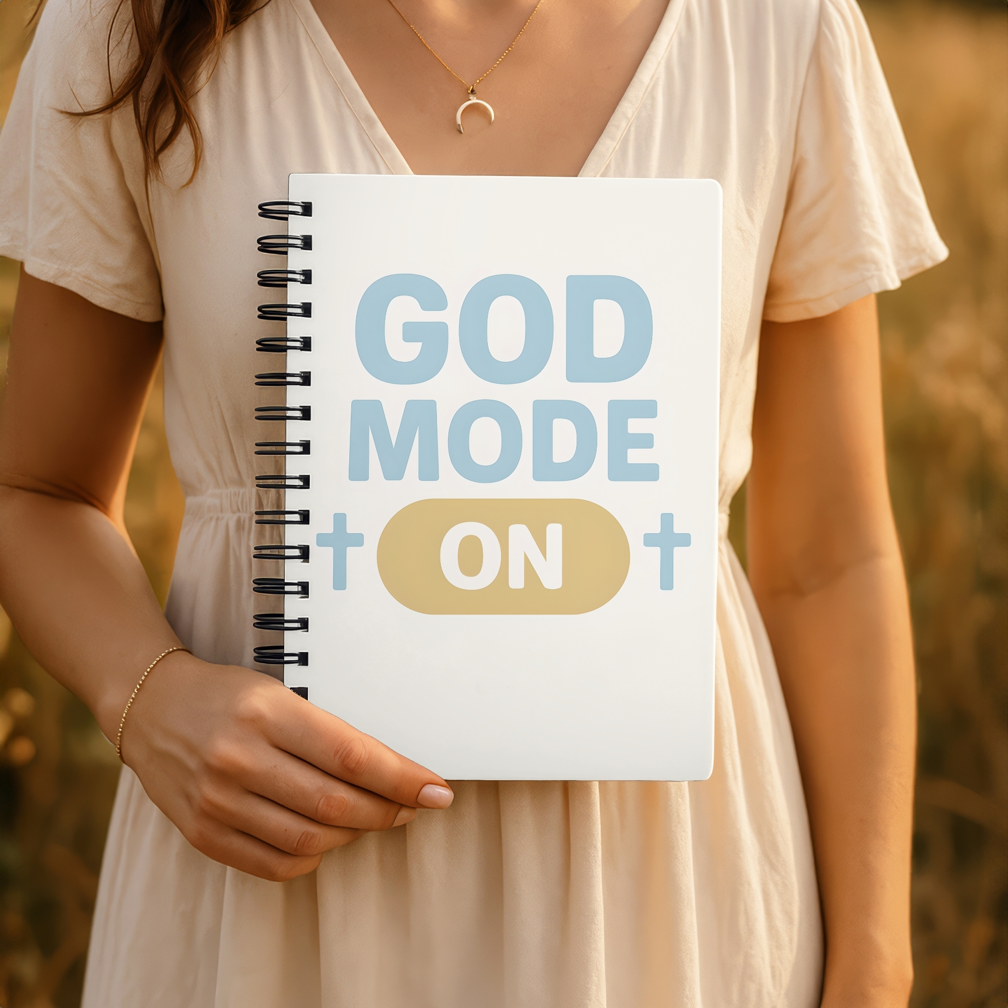 God Mode On Spiral Notebook Faith-Inspired Journal for Prayer Notes product thumbnail image God Mode On Spiral Notebook Faith-Inspired Journal for Prayer Notes product thumbnail image