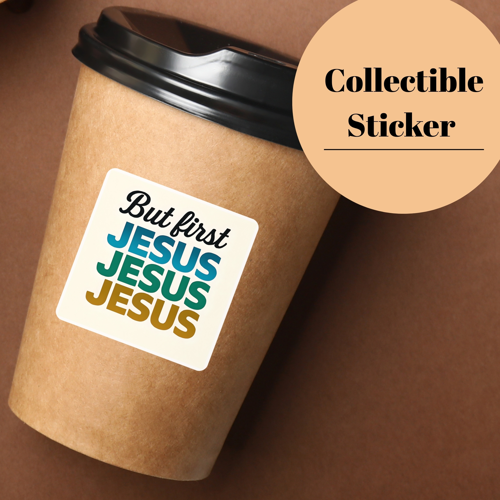 But First Jesus Kiss-Cut Sticker Faith-Inspired Religious Vinyl Decal product thumbnail image But First Jesus Kiss-Cut Sticker Faith-Inspired Religious Vinyl Decal product thumbnail image