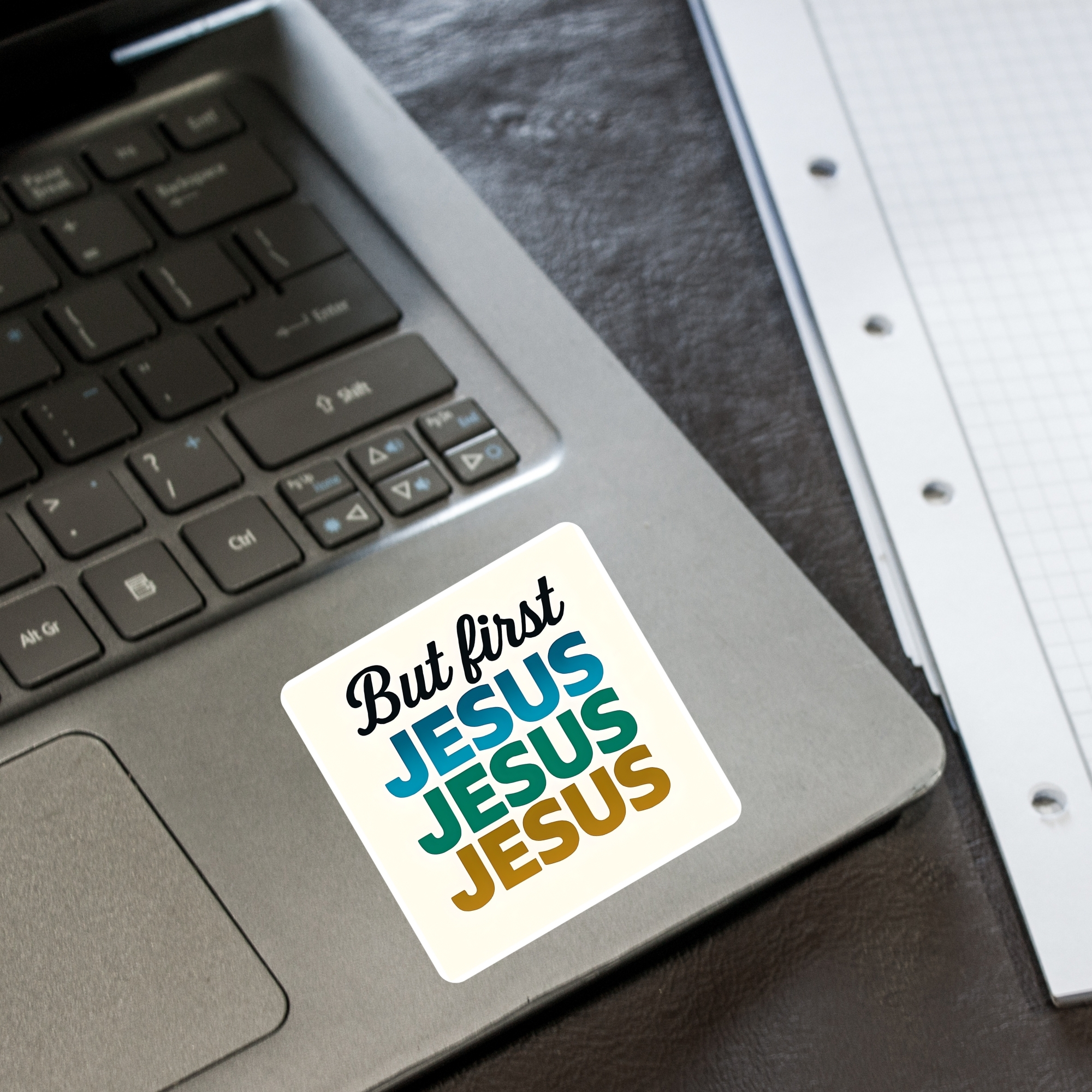 But First Jesus Kiss-Cut Sticker Faith-Inspired Religious Vinyl Decal product thumbnail image But First Jesus Kiss-Cut Sticker Faith-Inspired Religious Vinyl Decal product thumbnail image