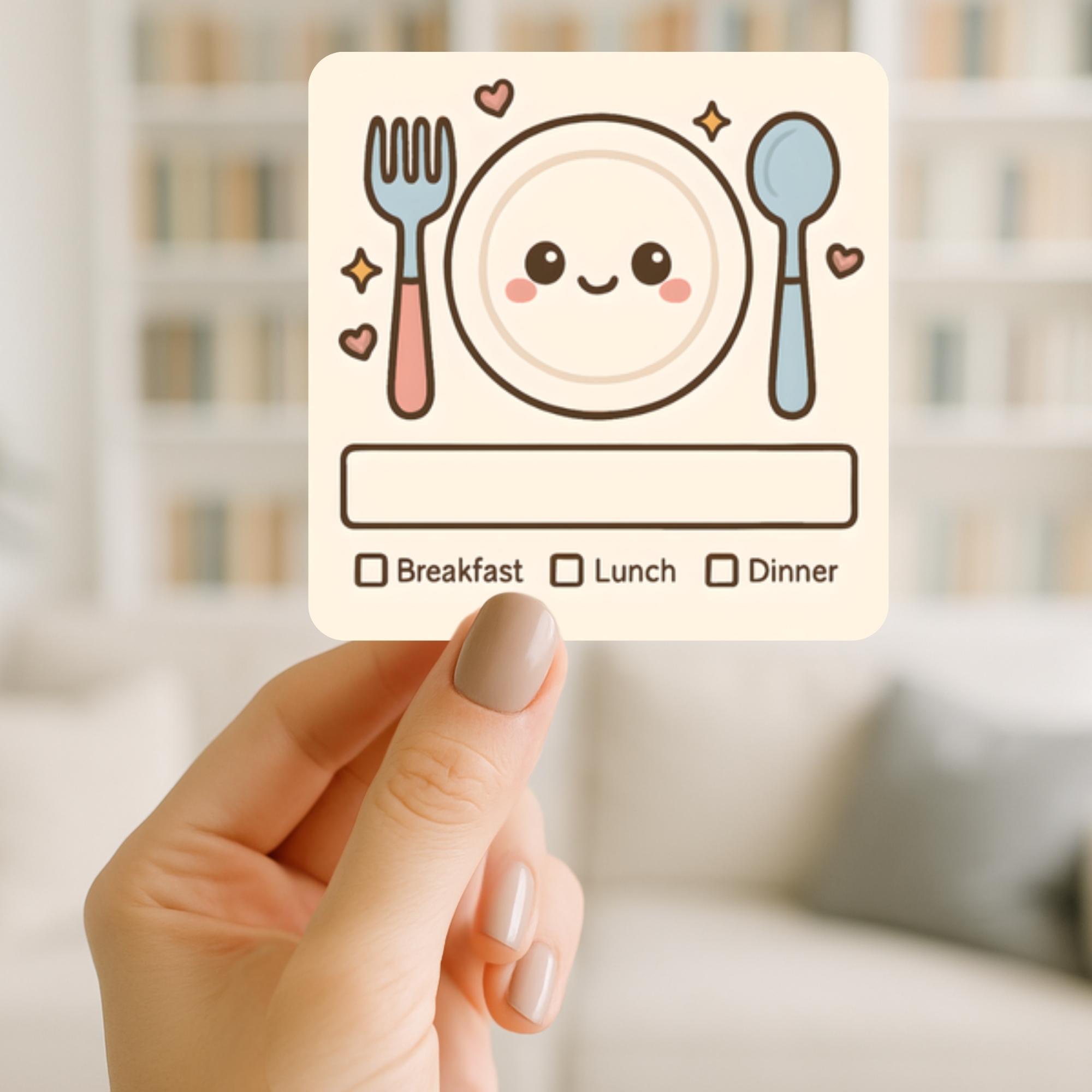 Kawaii Meal Planner Square Sticker Roll Breakfast, Lunch, Dinner Labels product thumbnail image Kawaii Meal Planner Square Sticker Roll Breakfast, Lunch, Dinner Labels product thumbnail image