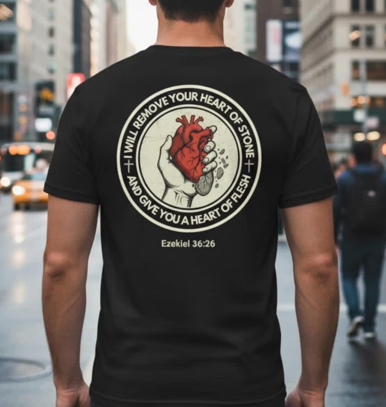 Heart of Stone to Heart of Flesh Inspired by Ezekiel 36:26 Softstyle Tee