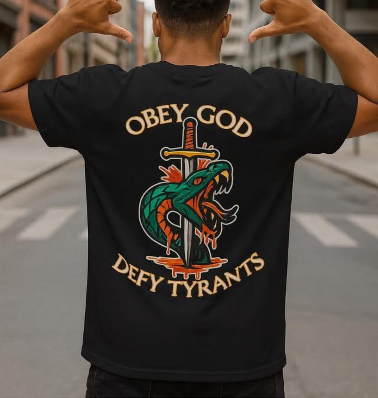 Obey God Defy Tyrants Unisex Softstyle T- Shirt inspired by Acts 5:29 and John Knox product thumbnail image Obey God Defy Tyrants Unisex Softstyle T- Shirt inspired by Acts 5:29 and John Knox product thumbnail image