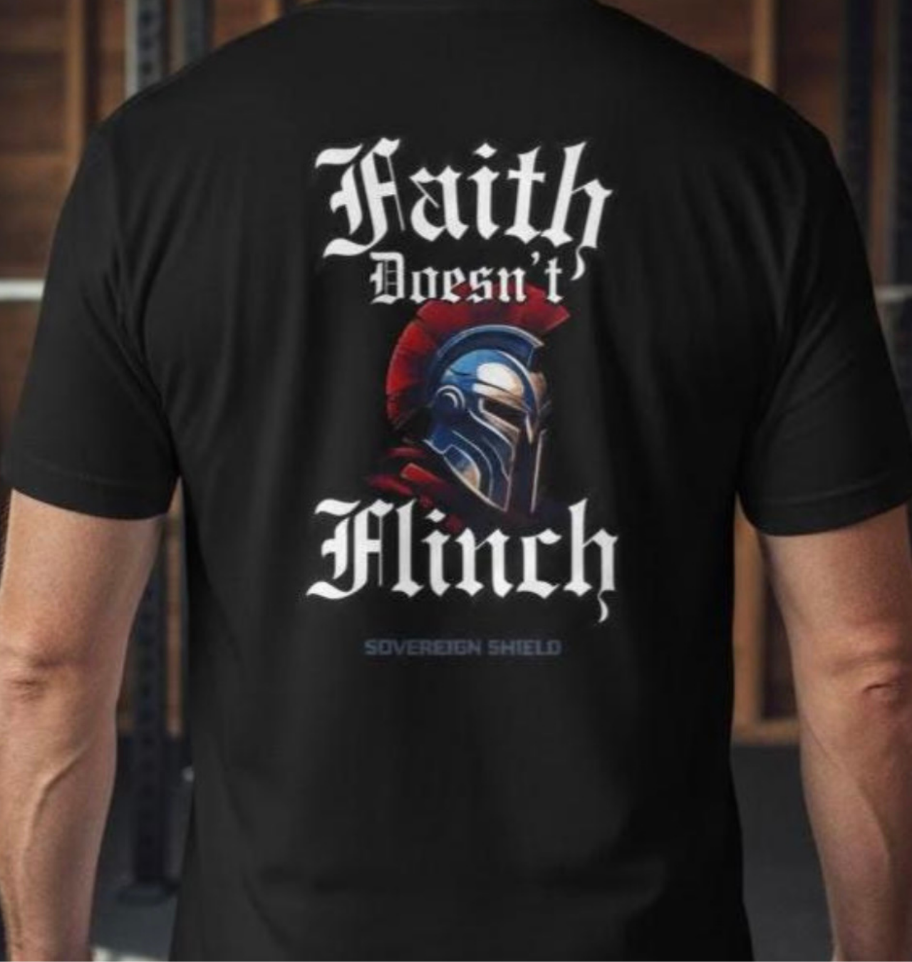 Faith Doesn't Flinch Unisex Softstyle Tee - Inspired by James 1:2-4 Faith Doesn't Flinch Unisex Softstyle Tee - Inspired by James 1:2-4