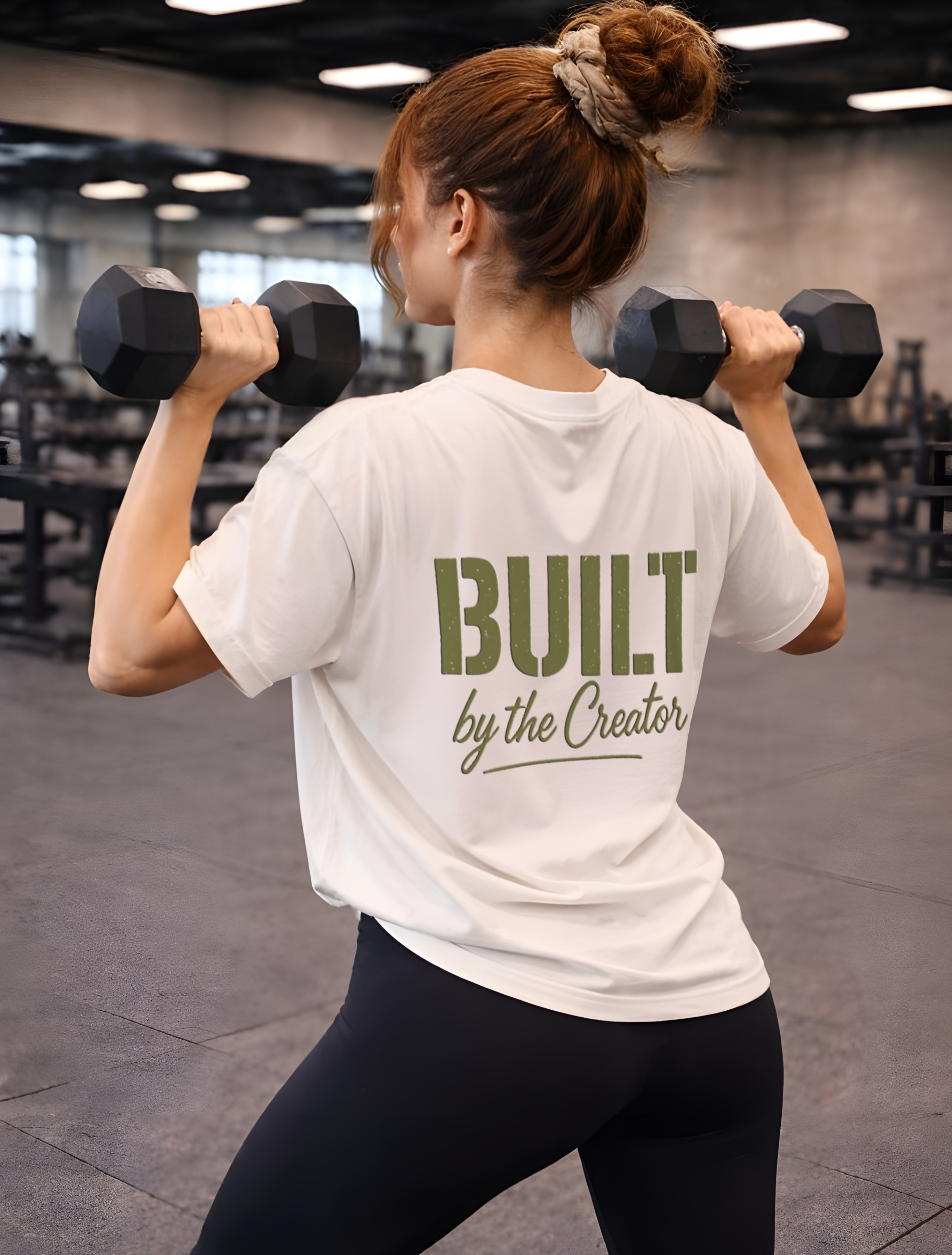 Built by the Creator Christian Oversized Boxy Tee | Faith-Based Inspirational T-Shirt | Fitness Tee | Unisex Oversized Workout Tee product thumbnail image Built by the Creator Christian Oversized Boxy Tee | Faith-Based Inspirational T-Shirt | Fitness Tee | Unisex Oversized Workout Tee product thumbnail image