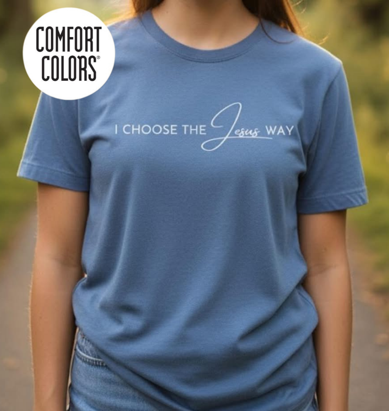 Comfort Color-"I Choose the Jesus Way Shirt", Women's Tee product thumbnail image Comfort Color-"I Choose the Jesus Way Shirt", Women's Tee product thumbnail image