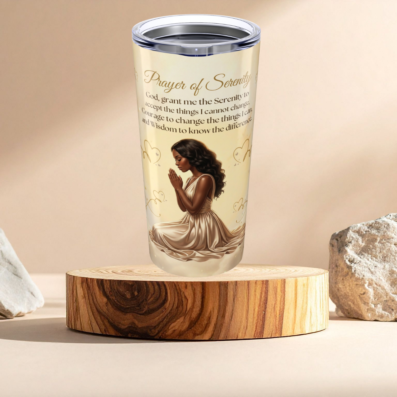 Prayer Serenity Tumbler — 20oz Faithful Prayer Design product thumbnail image Prayer Serenity Tumbler — 20oz Faithful Prayer Design product thumbnail image