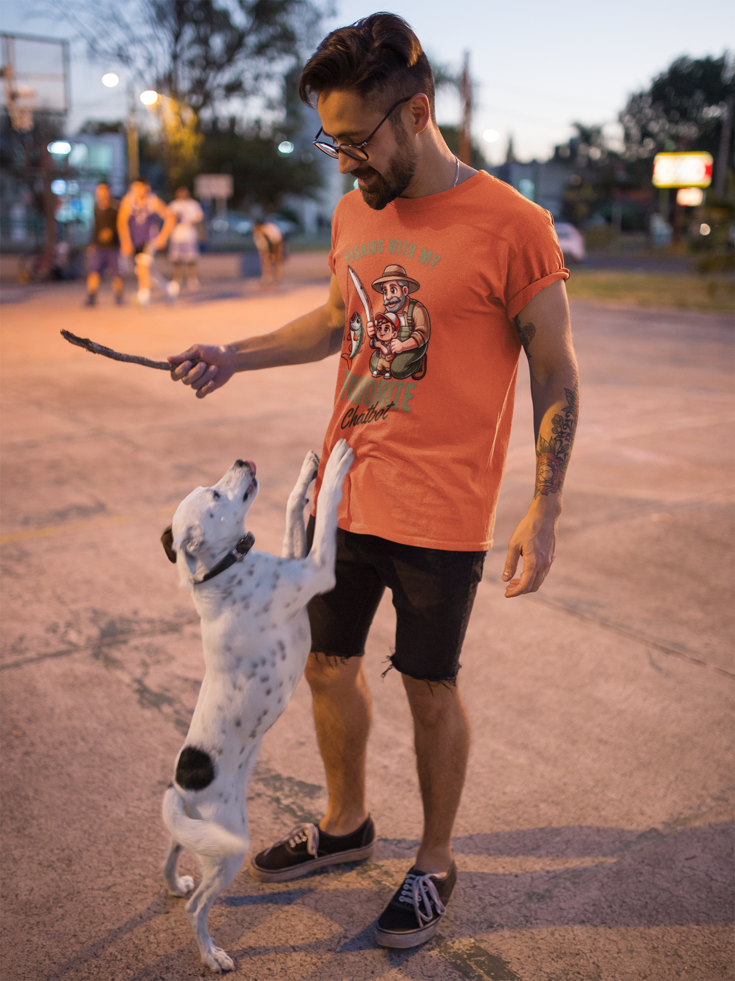 I'm With my Favorite Chatbot Tee — Fishing Adult AI Family Graphic T-Shirt product thumbnail image I'm With my Favorite Chatbot Tee — Fishing Adult AI Family Graphic T-Shirt product thumbnail image