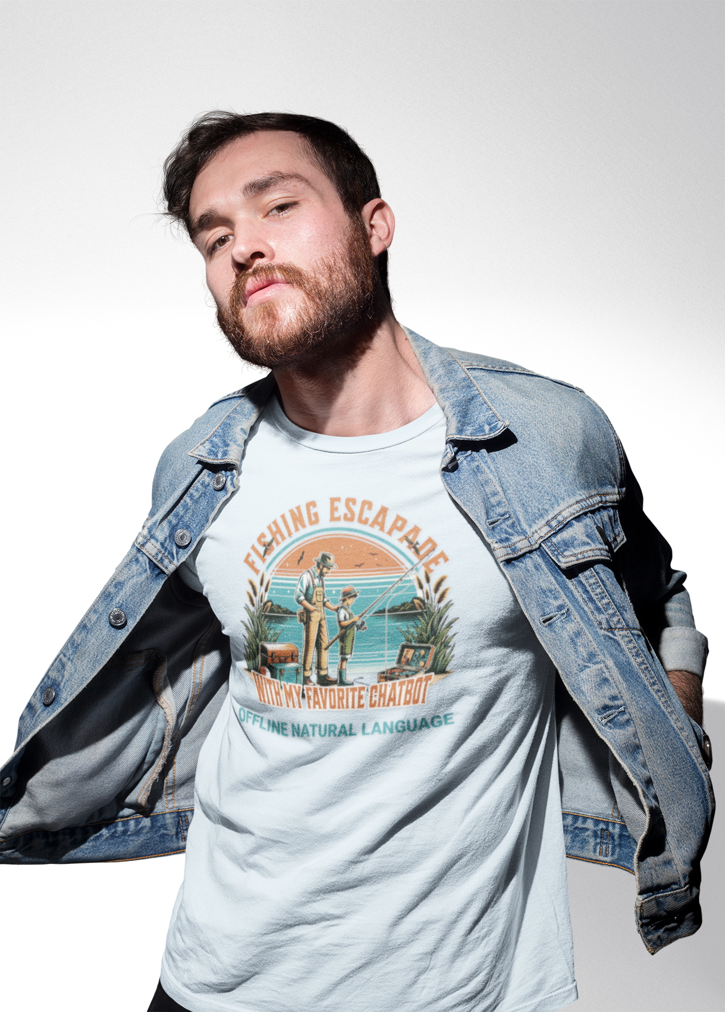 Fishing With My Favorite Chatbot™ Tee — Fishing Adult AI Family Graphic T-Shirt product thumbnail image Fishing With My Favorite Chatbot™ Tee — Fishing Adult AI Family Graphic T-Shirt product thumbnail image