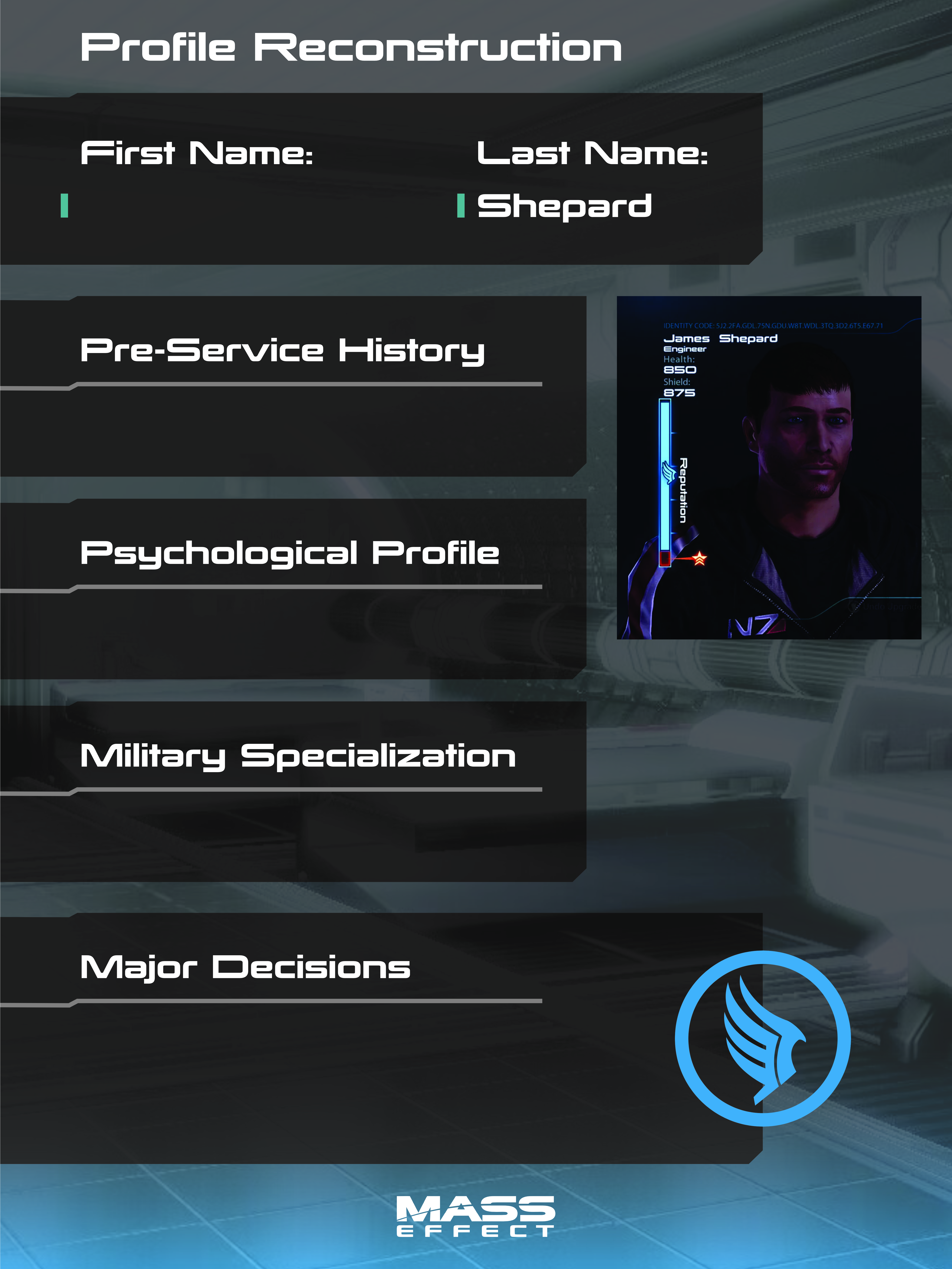Mass Effect Poster - Custom Paragon Character Profile | Matte Wall Art product thumbnail image Mass Effect Poster - Custom Paragon Character Profile | Matte Wall Art product thumbnail image
