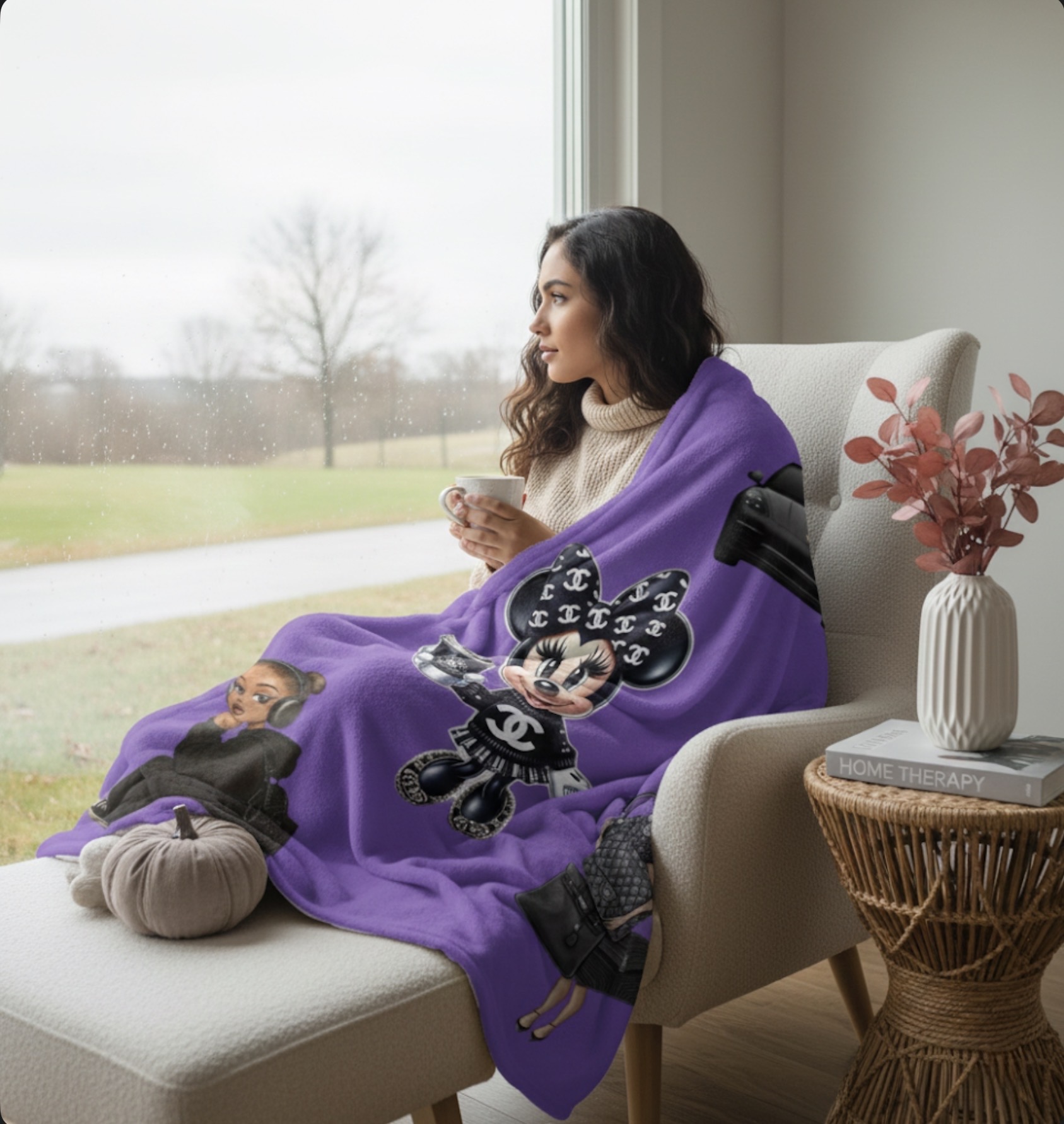 Designer-Inspired Minnie Luxe Plush Blanket