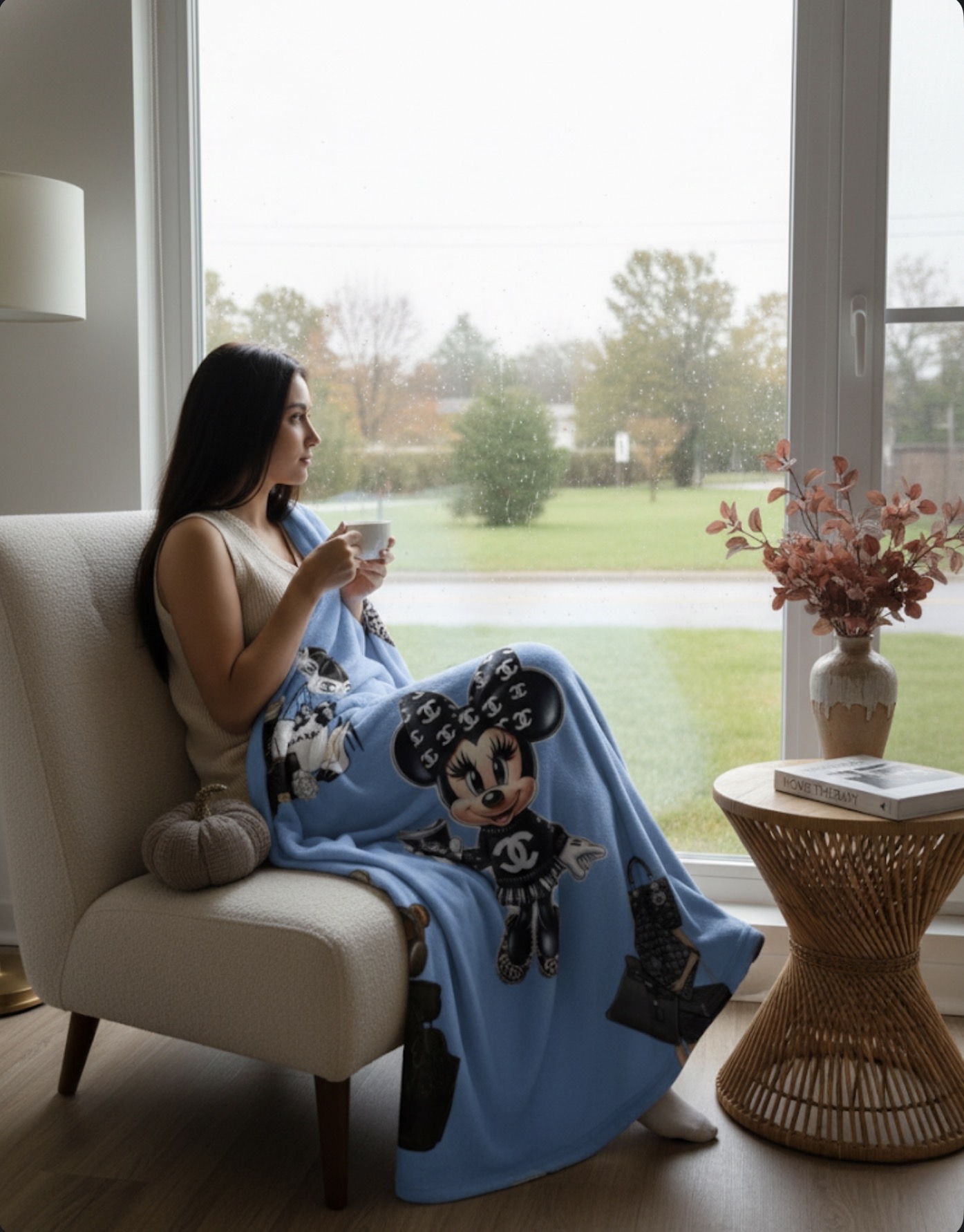 Designer-Inspired Minnie Luxe Plush Blanket product thumbnail image Designer-Inspired Minnie Luxe Plush Blanket product thumbnail image