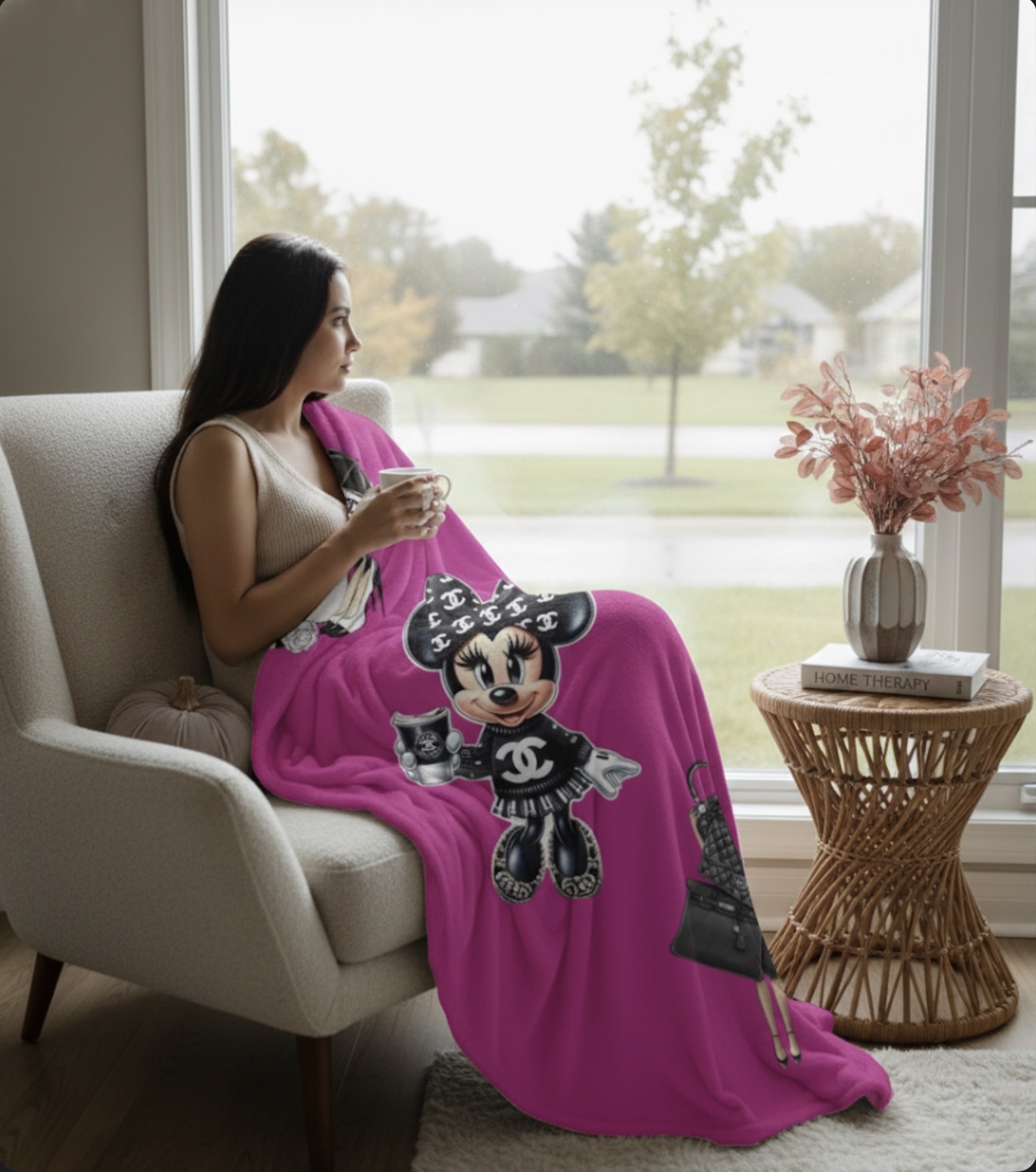 Designer-Inspired Minnie Luxe Plush Blanket product thumbnail image