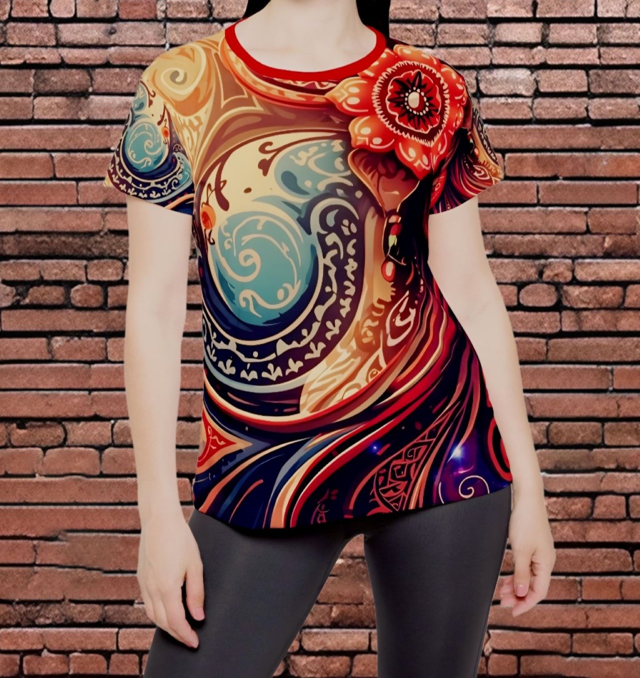 Floral Bold Statement Women's Tee - SLIM FIT SIZE UP product thumbnail image Floral Bold Statement Women's Tee - SLIM FIT SIZE UP product thumbnail image