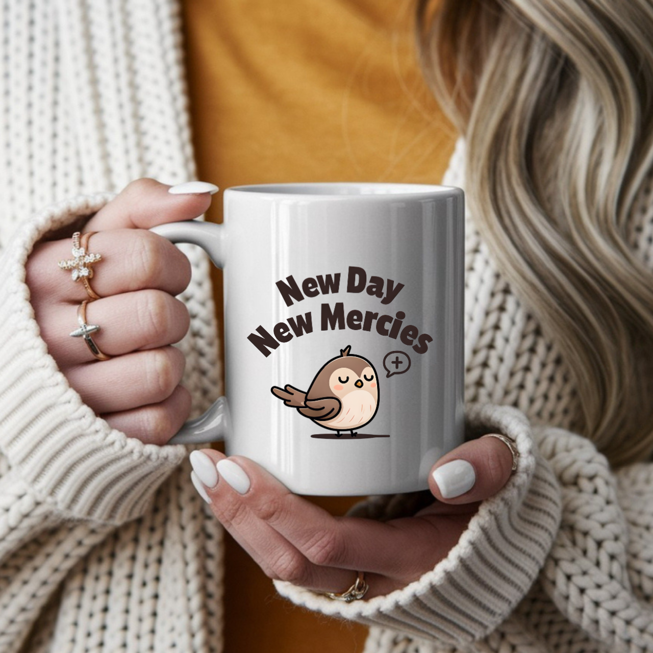 New Day New Mercies Christian Coffee Mug | Glossy Ceramic 11oz & 15oz | Faith Gift product thumbnail image New Day New Mercies Christian Coffee Mug | Glossy Ceramic 11oz & 15oz | Faith Gift product thumbnail image