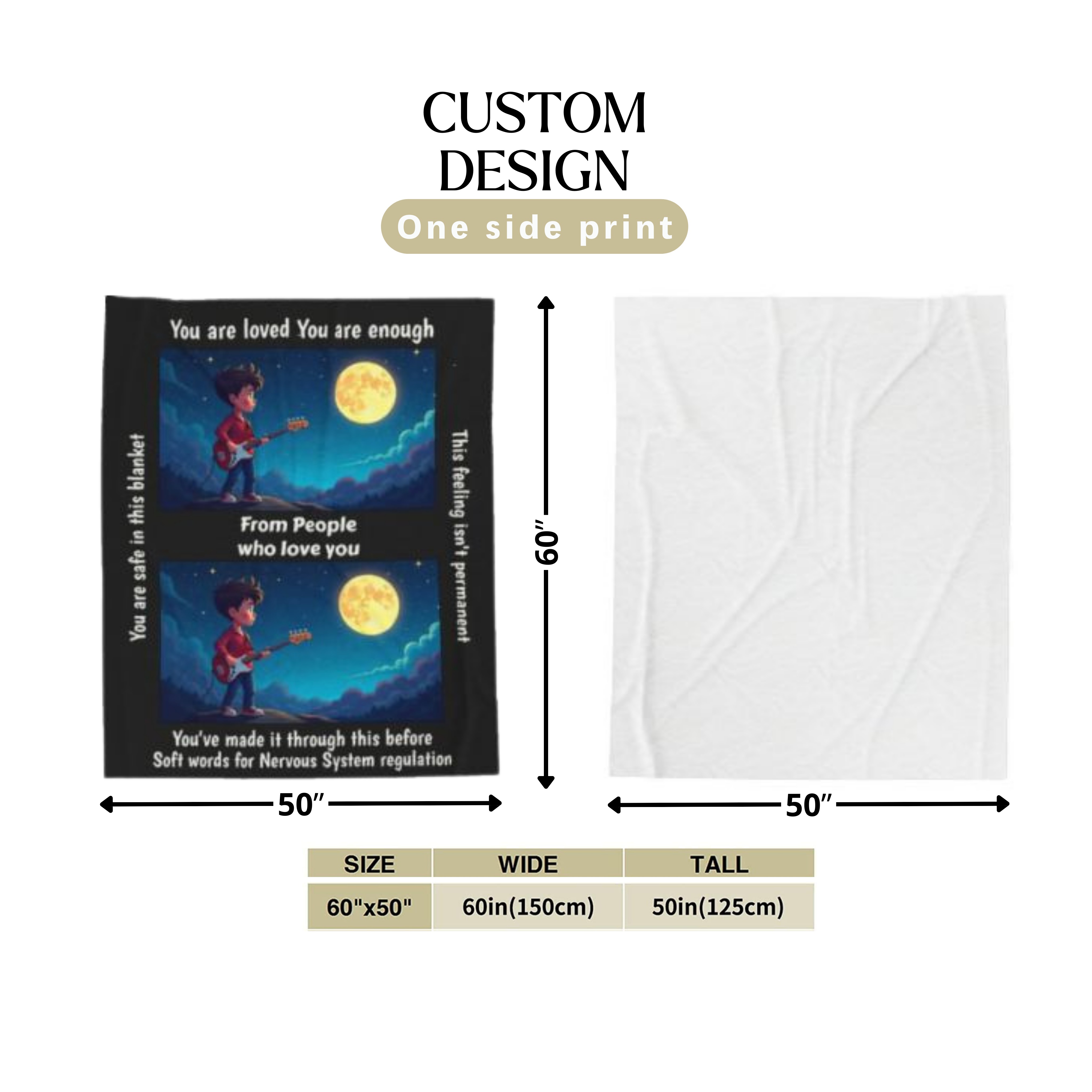 Personalized Weighted Blanket — Custom Text + 2 Photos — Soft Words Design for Nervous System Regulation product thumbnail image Personalized Weighted Blanket — Custom Text + 2 Photos — Soft Words Design for Nervous System Regulation product thumbnail image