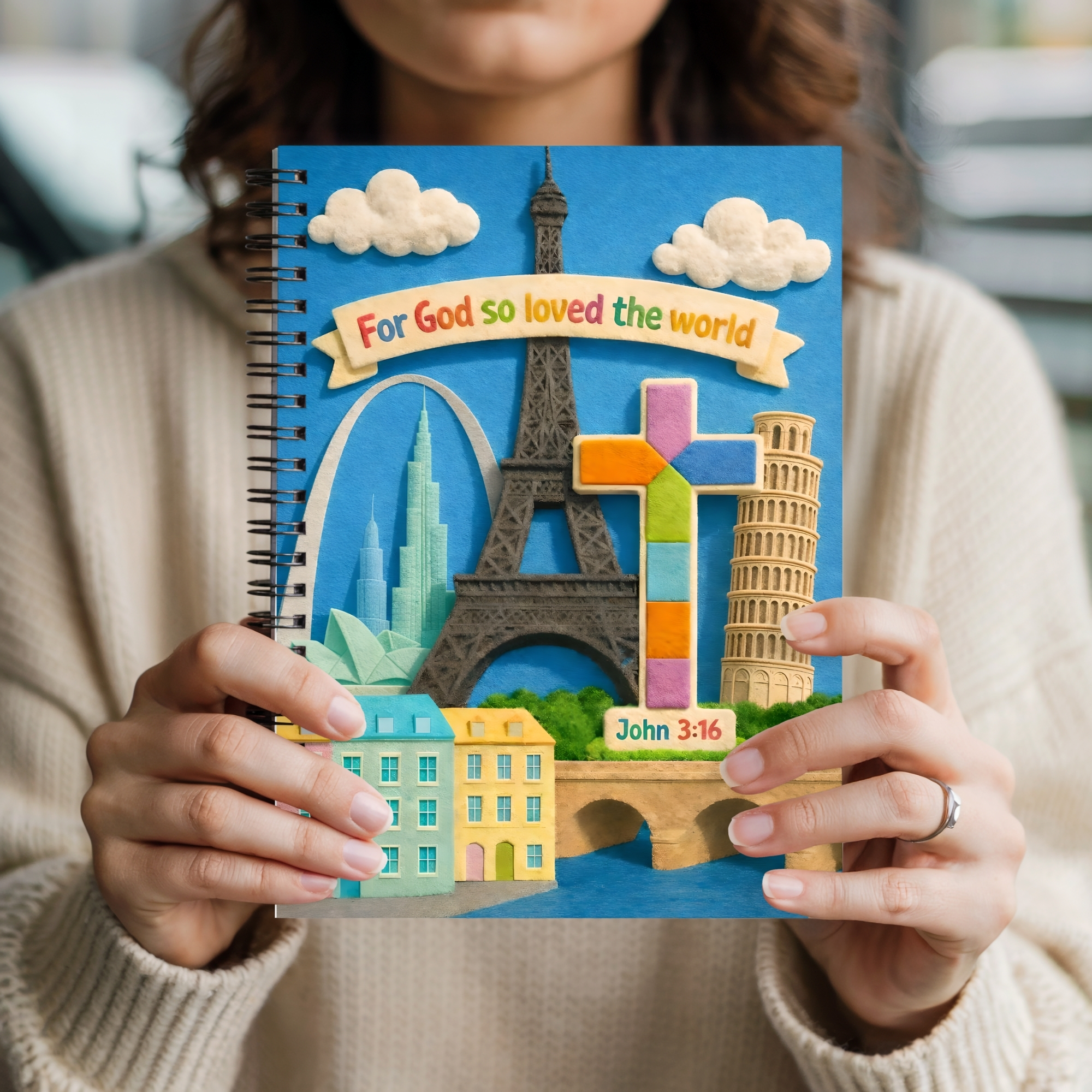 Christian Spiral Notebook "For God So Loved the World" John 3:16 product thumbnail image