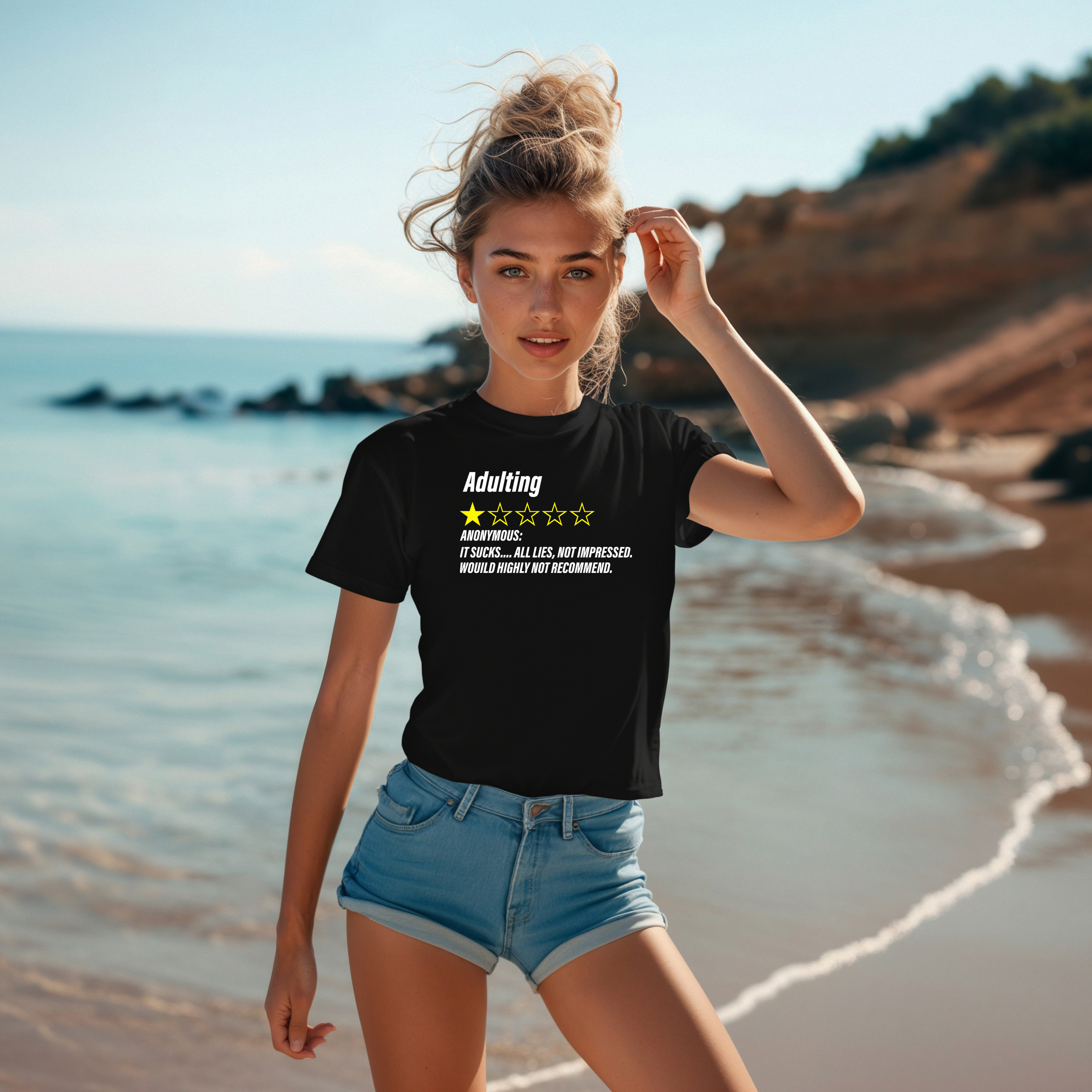 Adulting 1-Star Review Tee product thumbnail image