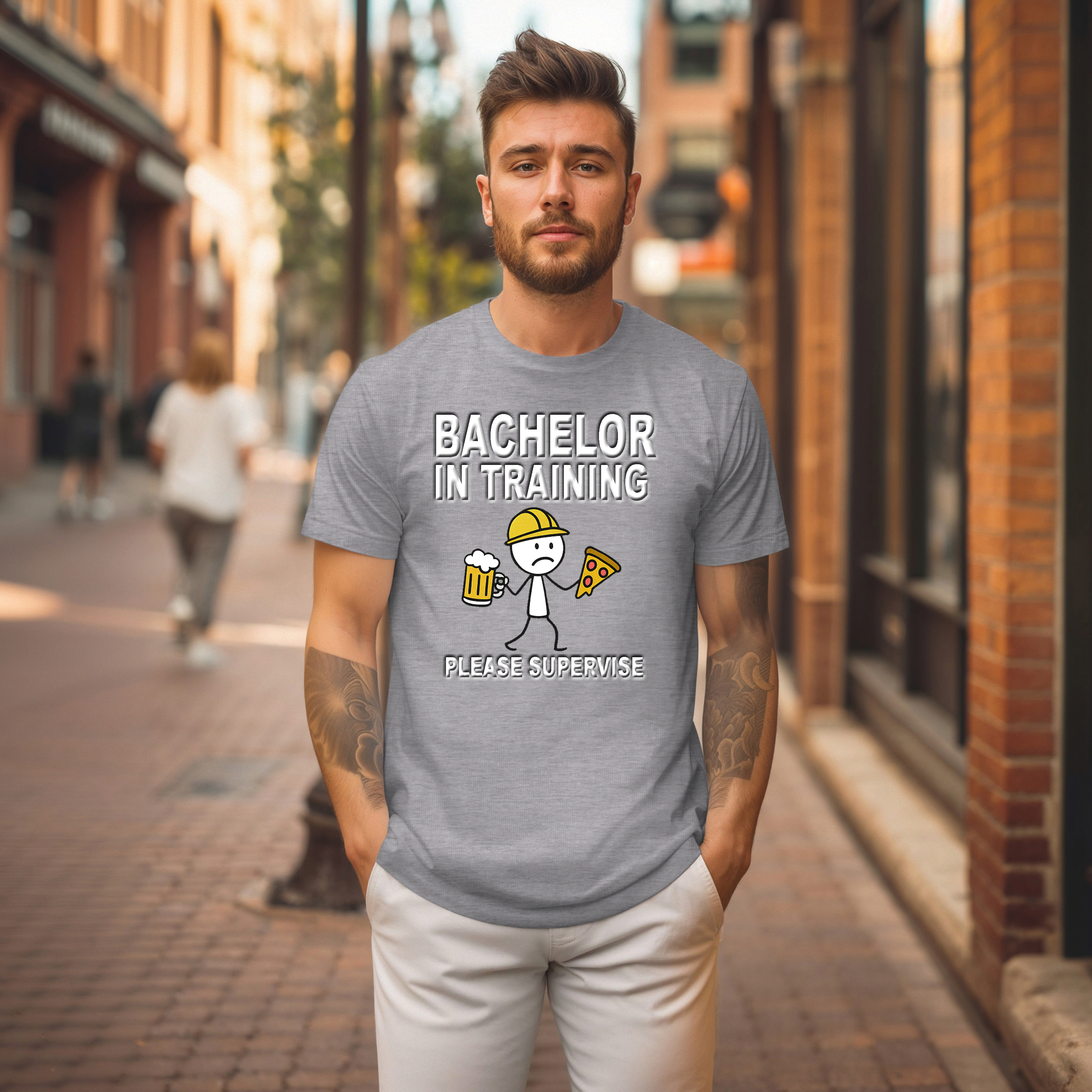 Bachelor in Training T-Shirt | Funny Gift for Groomsmen, Parties, Bachelor Parties, Supervision Humor Bachelor in Training T-Shirt | Funny Gift for Groomsmen, Parties, Bachelor Parties, Supervision Humor