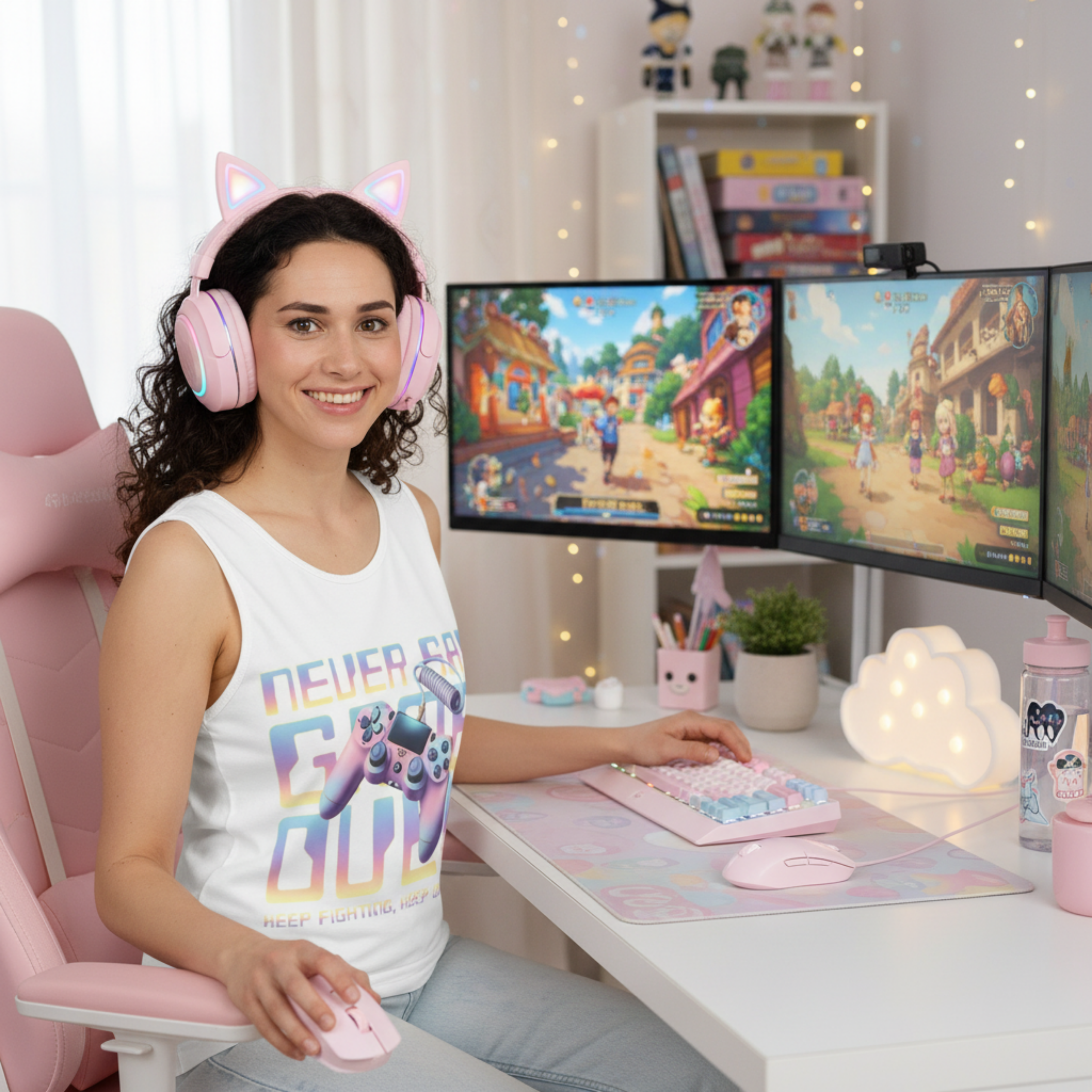 Never Say Game Over Tank Top — Gamer Controller Graphic Tee product thumbnail image Never Say Game Over Tank Top — Gamer Controller Graphic Tee product thumbnail image