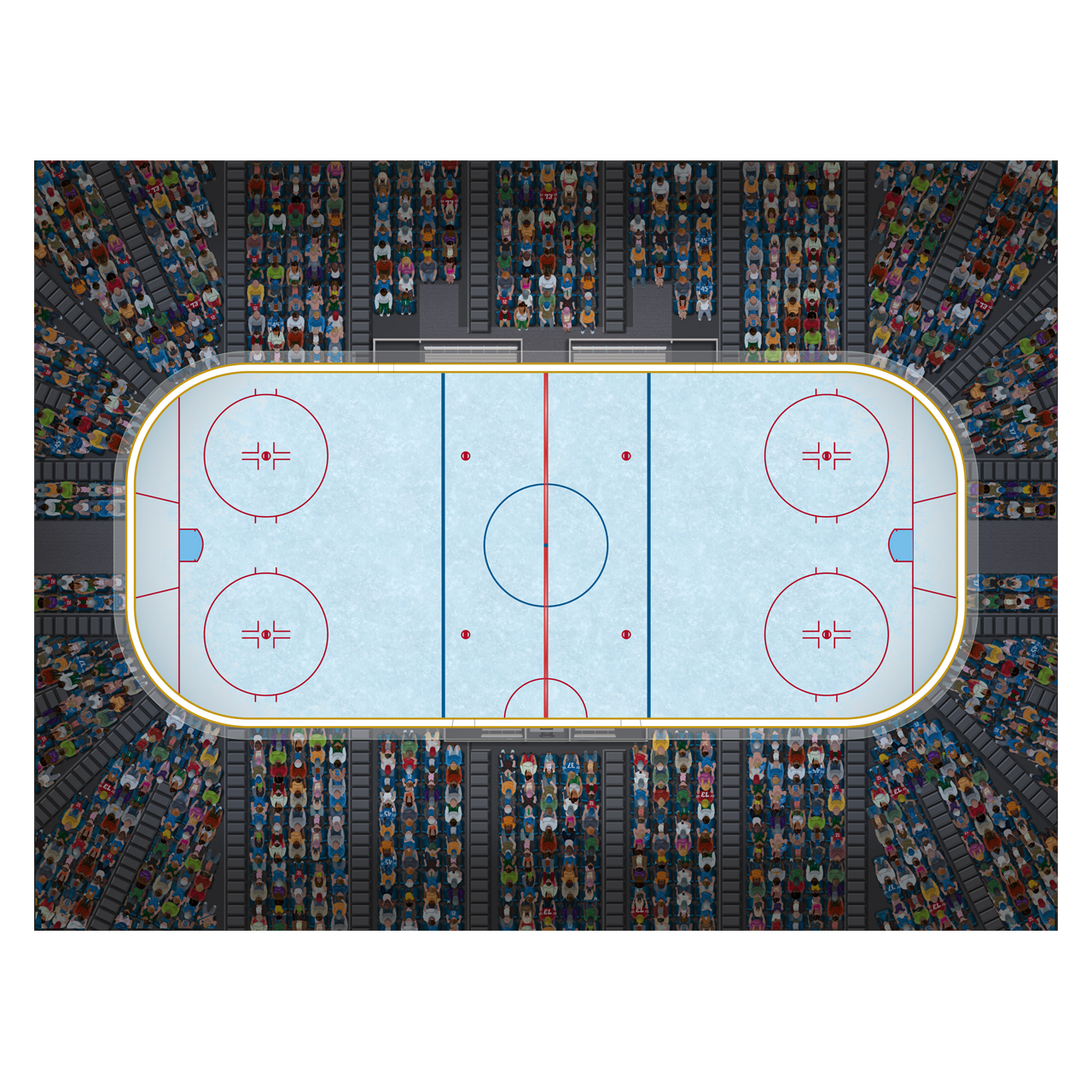 Hockey Rink 60" x 80" Plush Cloth Playmat & Rinkside Blanket product thumbnail image Hockey Rink 60" x 80" Plush Cloth Playmat & Rinkside Blanket product thumbnail image