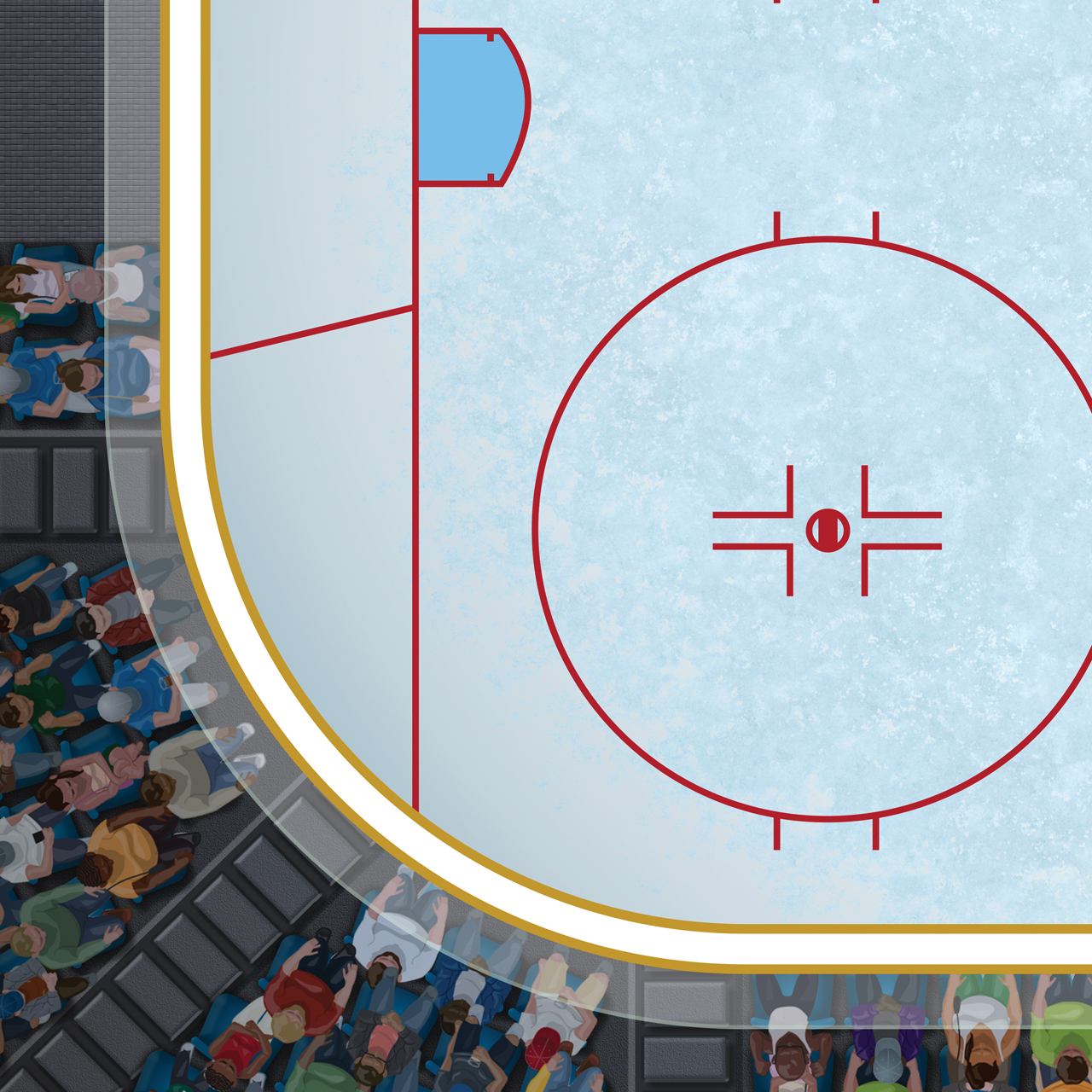 Hockey Rink 60" x 80" Plush Cloth Playmat & Rinkside Blanket product thumbnail image Hockey Rink 60" x 80" Plush Cloth Playmat & Rinkside Blanket product thumbnail image