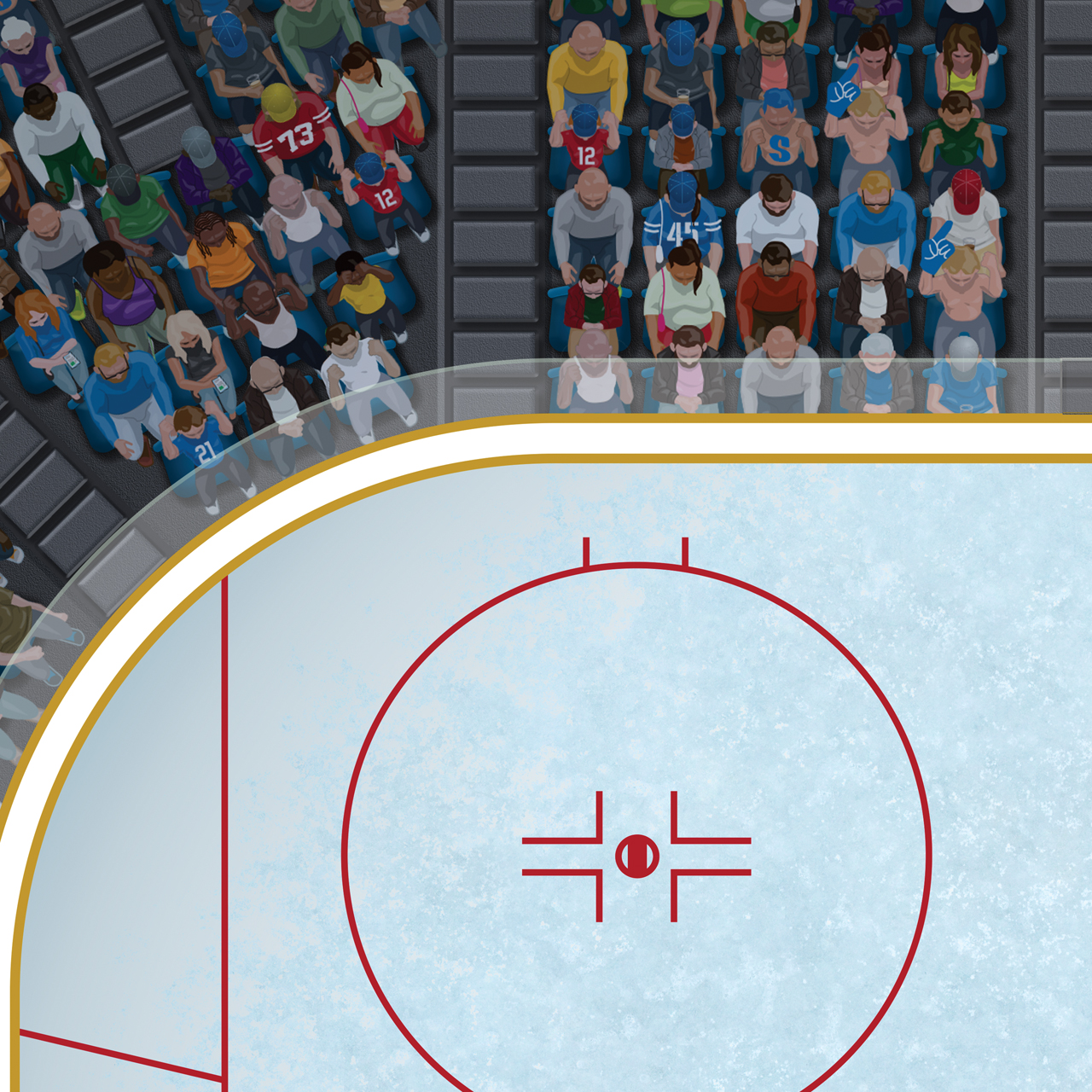 Hockey Rink 60" x 80" Plush Cloth Playmat & Rinkside Blanket product thumbnail image Hockey Rink 60" x 80" Plush Cloth Playmat & Rinkside Blanket product thumbnail image