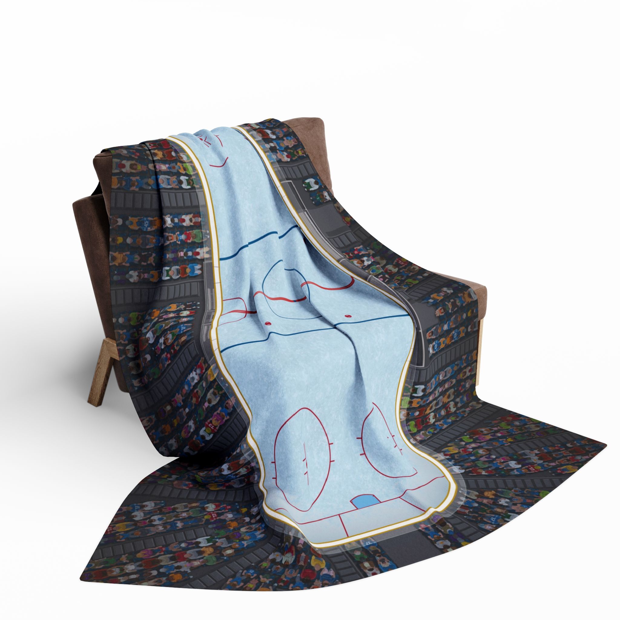 Hockey Rink 60" x 80" Plush Cloth Playmat & Rinkside Blanket product thumbnail image Hockey Rink 60" x 80" Plush Cloth Playmat & Rinkside Blanket product thumbnail image