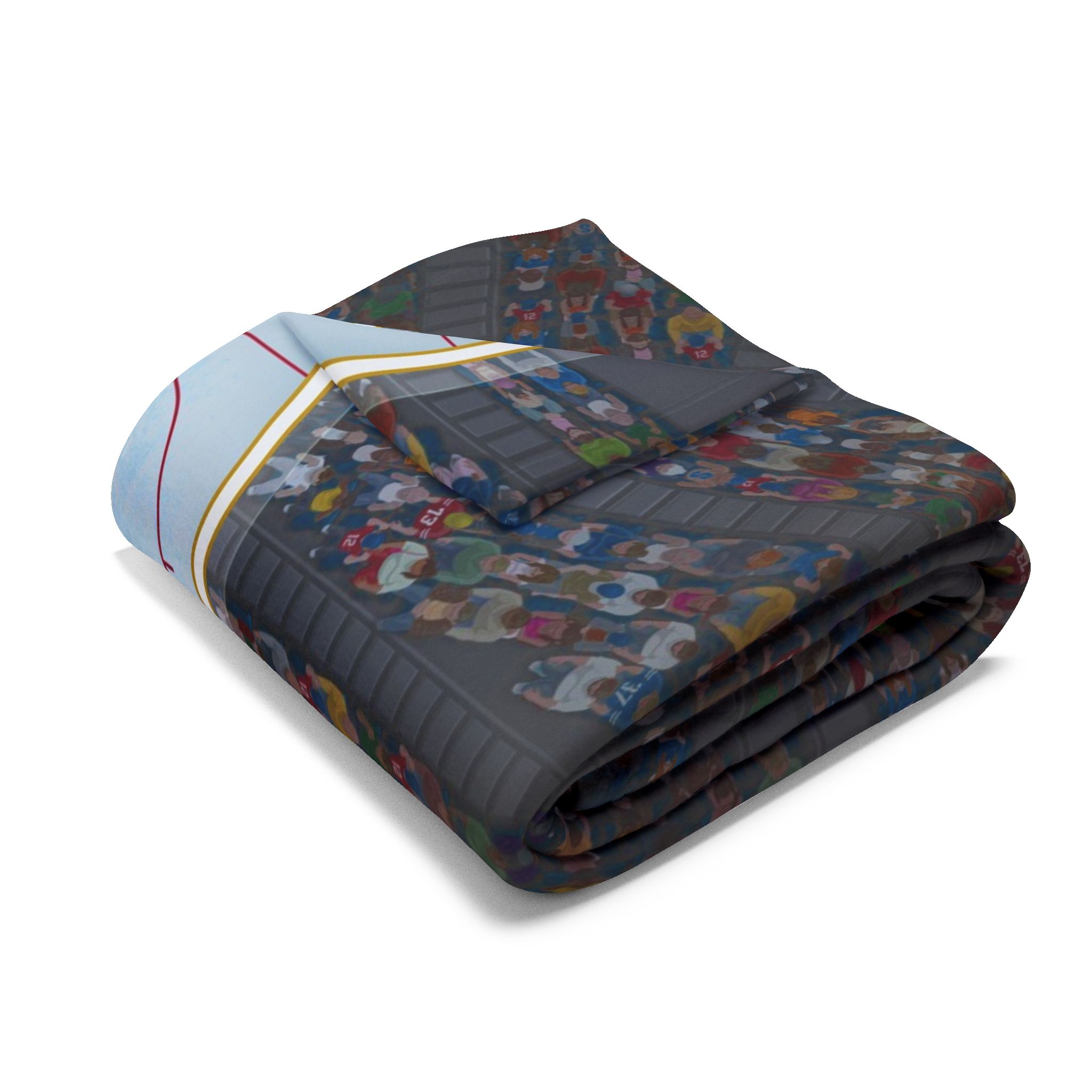 Hockey Rink 60" x 80" Plush Cloth Playmat & Rinkside Blanket product thumbnail image Hockey Rink 60" x 80" Plush Cloth Playmat & Rinkside Blanket product thumbnail image