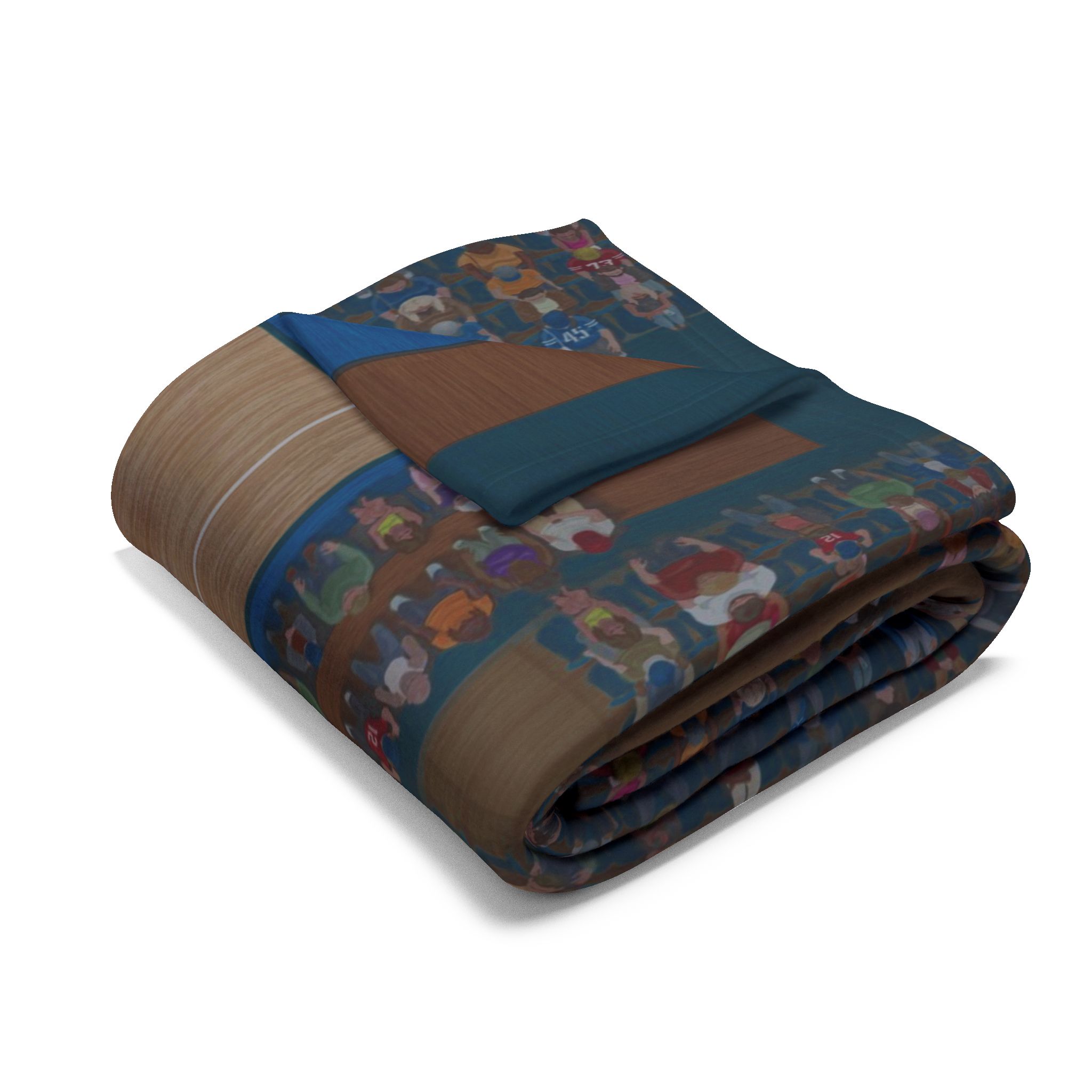 Basketball Court 30" x 40" Plush Cloth Playmat & Courtside Blanket product thumbnail image Basketball Court 30" x 40" Plush Cloth Playmat & Courtside Blanket product thumbnail image