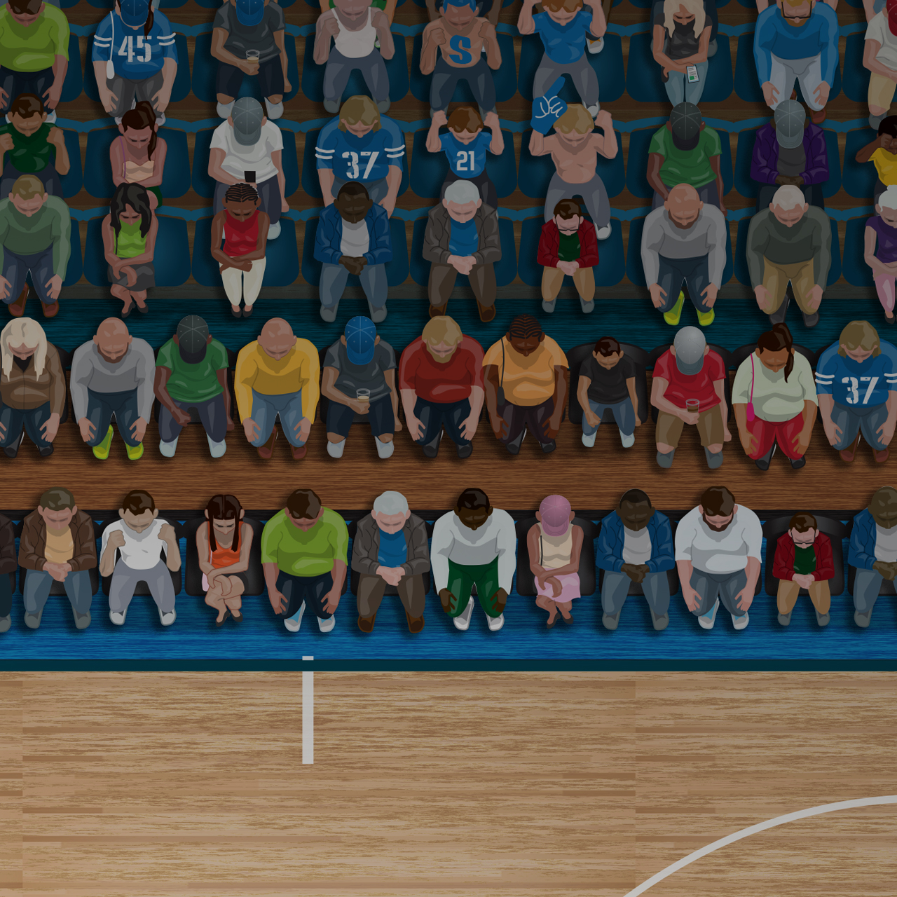 Basketball Court 30" x 40" Plush Cloth Playmat & Courtside Blanket product thumbnail image Basketball Court 30" x 40" Plush Cloth Playmat & Courtside Blanket product thumbnail image