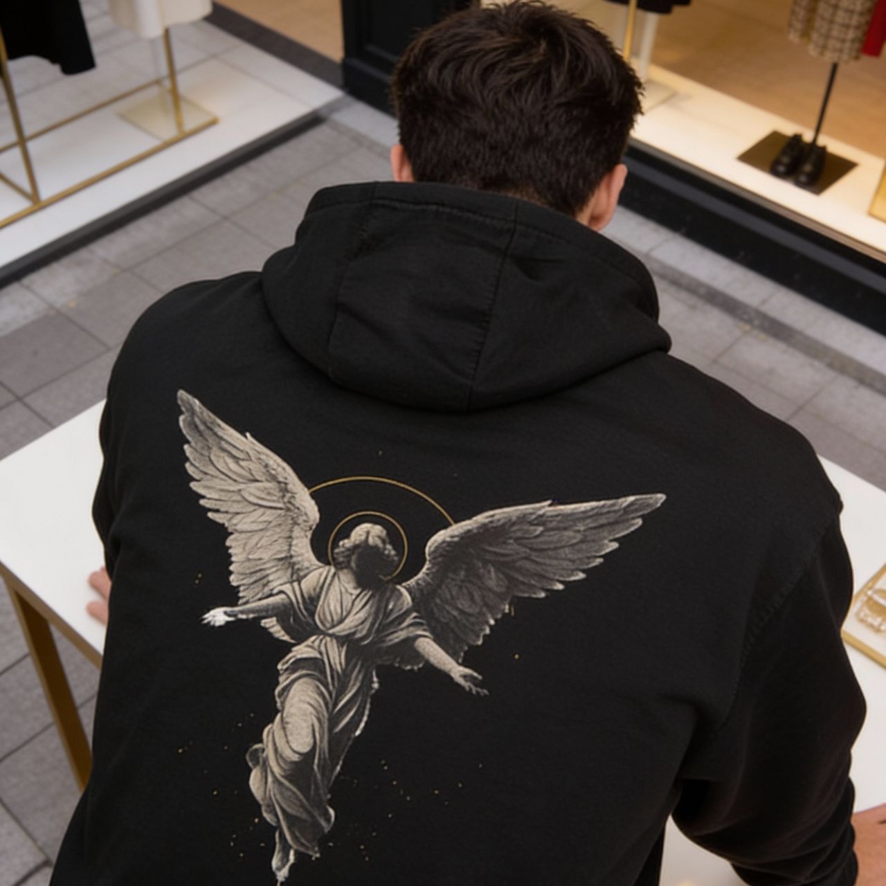 Keep Believing Keep Trusting Hoodie | Angel Graphic Christian Sweatshirt | Faith-Based Bible Verse Hoodie