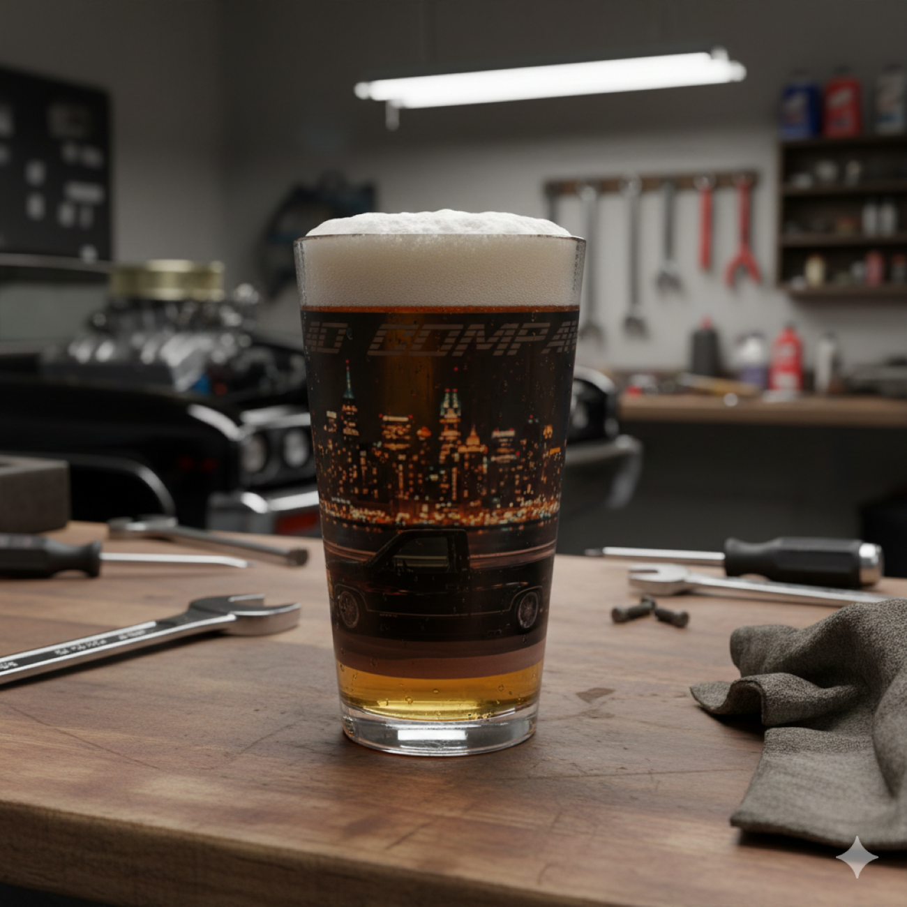 “Bad Company” 16oz Mixing Glass — Night City Classic Truck Cocktail Pint product thumbnail image