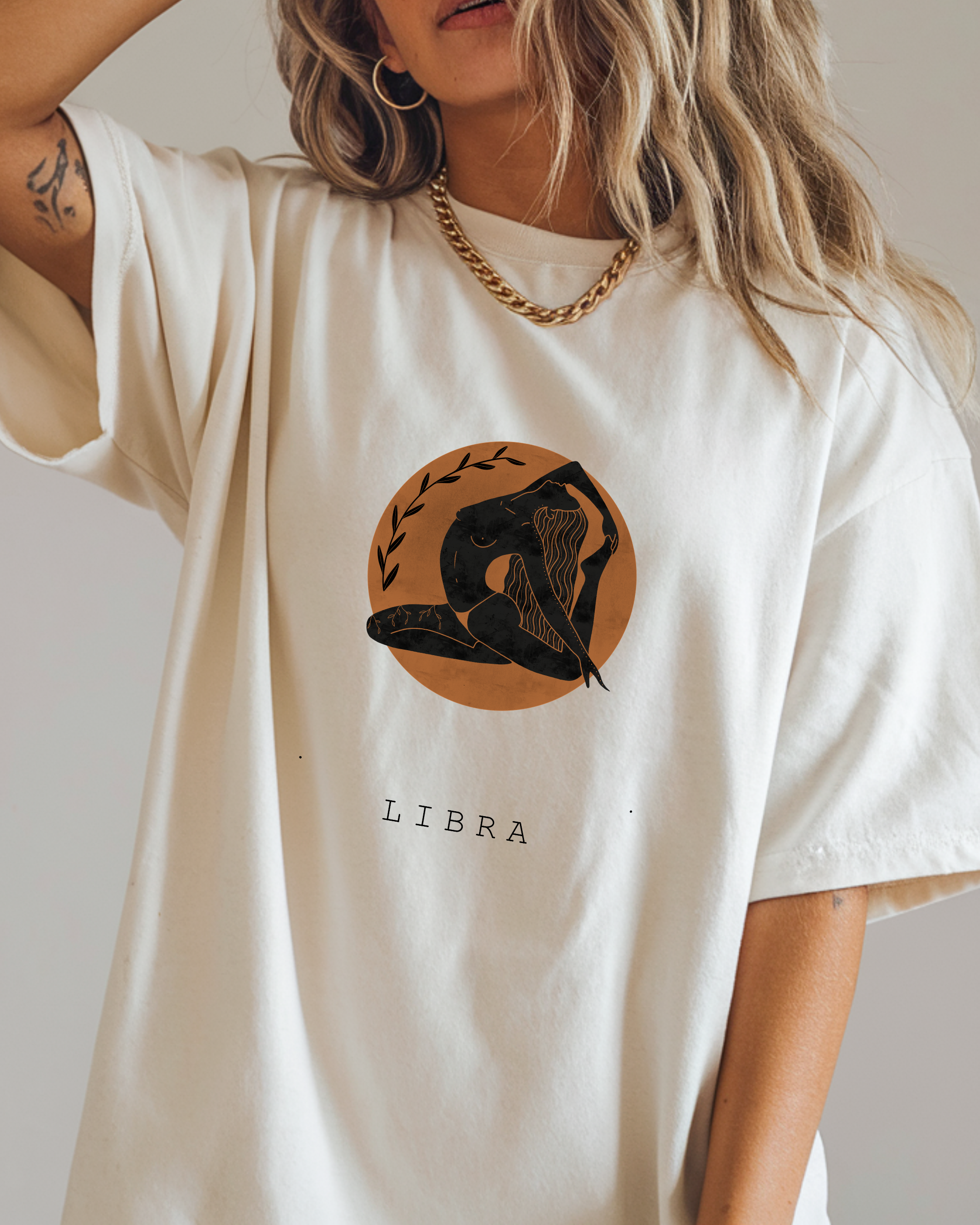 Libra Zodiac T-Shirt — Minimal Celestial Astrology Tee