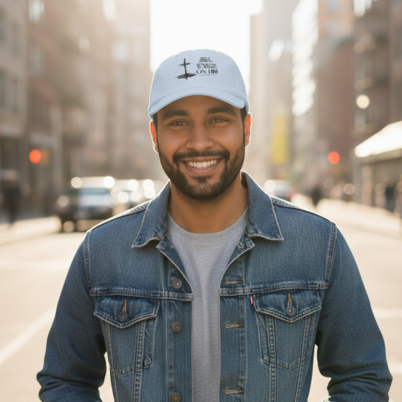 “All Eyes on Him” Embroidered Design Dad Cap – Christian Adjustable Unisex Cap- Minimal Cross Faith Hat, product thumbnail image “All Eyes on Him” Embroidered Design Dad Cap – Christian Adjustable Unisex Cap- Minimal Cross Faith Hat, product thumbnail image