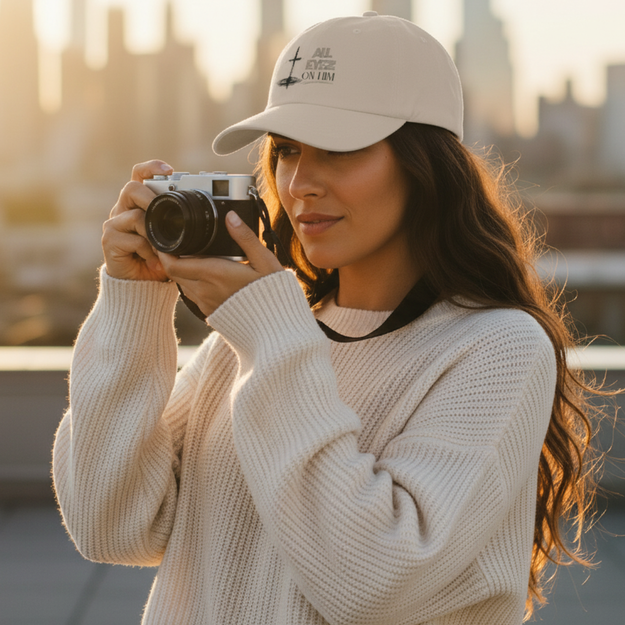 “All Eyes on Him” Embroidered Design Dad Cap – Christian Adjustable Unisex Cap- Minimal Cross Faith Hat, product thumbnail image “All Eyes on Him” Embroidered Design Dad Cap – Christian Adjustable Unisex Cap- Minimal Cross Faith Hat, product thumbnail image