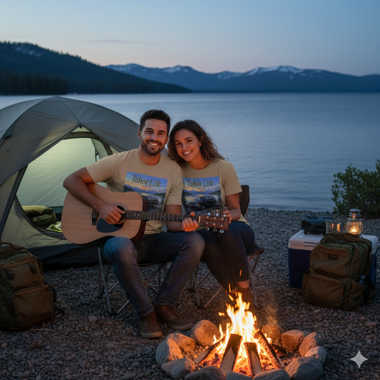 "Tahoe Life" Truck Tee — Vintage Lake Truck T-Shirt
