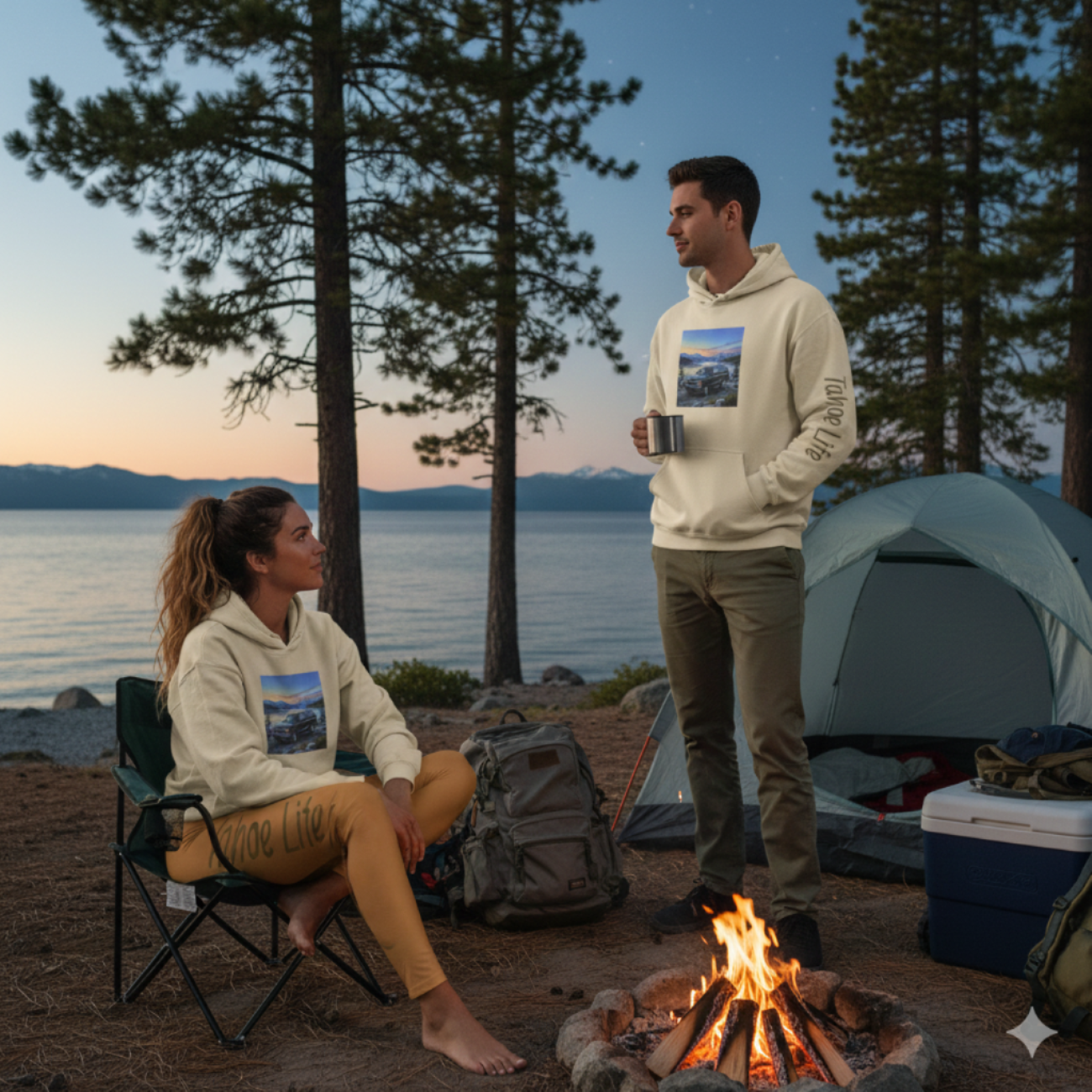 "Tahoe Life" Hoodie — Vintage Truck Lakeside Graphic product thumbnail image "Tahoe Life" Hoodie — Vintage Truck Lakeside Graphic product thumbnail image