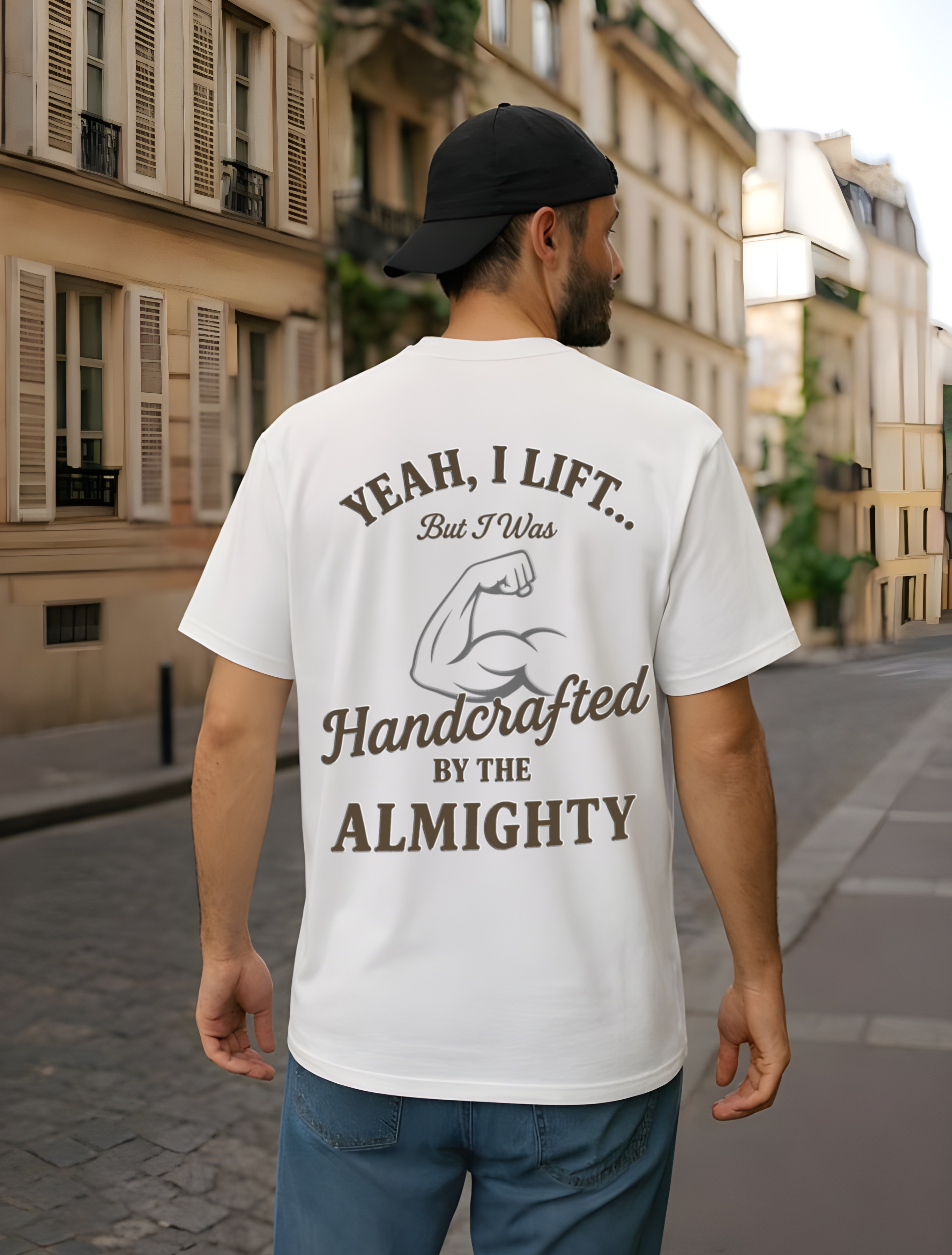 Yeah I Lift But I Was Handcrafted by the Almighty Christian Workout Shirt – Faith and Fitness Oversized Boxy Tee, Psalm 139:14 Gym Shirt, Christian Apparel for Men and Women product thumbnail image Yeah I Lift But I Was Handcrafted by the Almighty Christian Workout Shirt – Faith and Fitness Oversized Boxy Tee, Psalm 139:14 Gym Shirt, Christian Apparel for Men and Women product thumbnail image