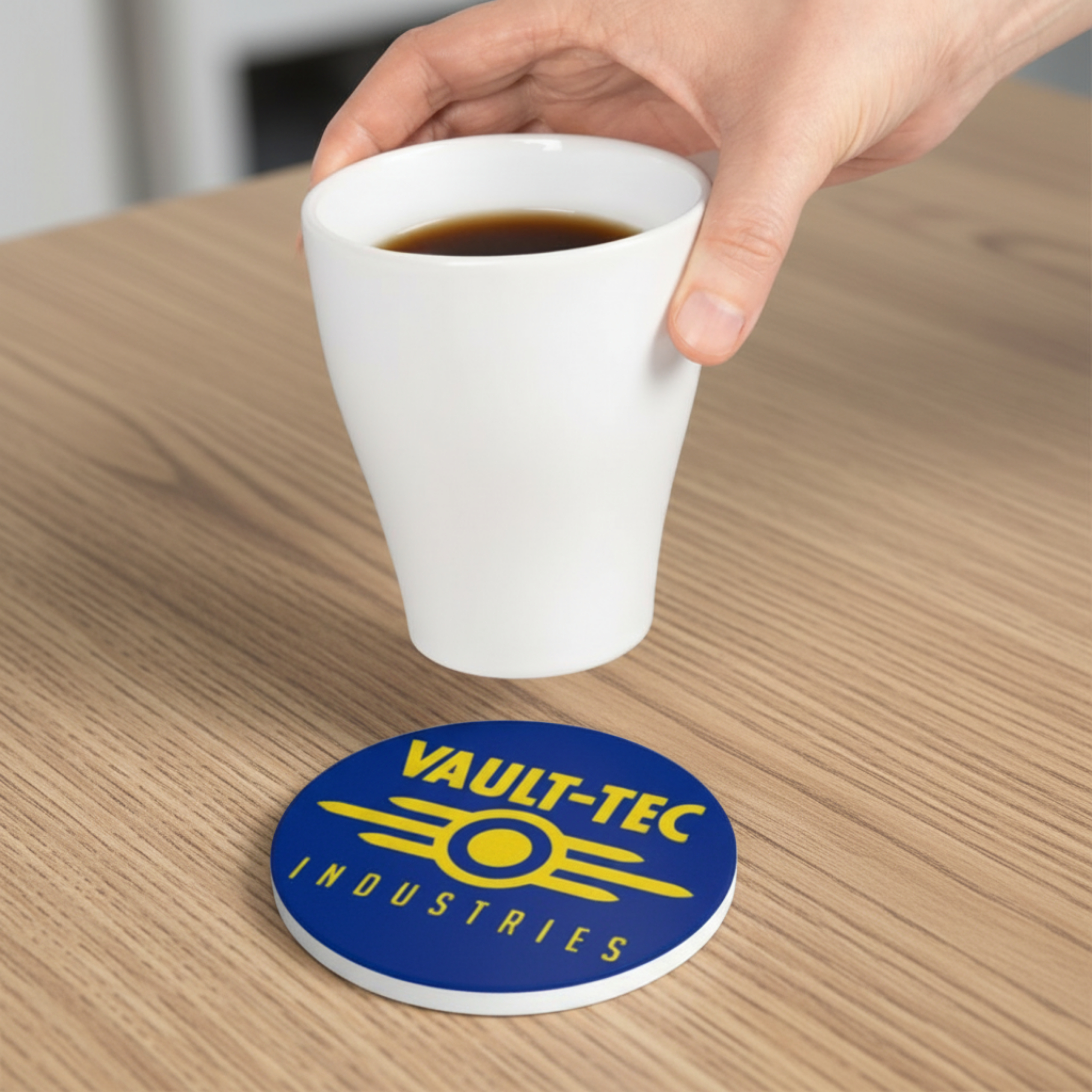 Vault-Tec Ceramic Coaster product thumbnail image Vault-Tec Ceramic Coaster product thumbnail image