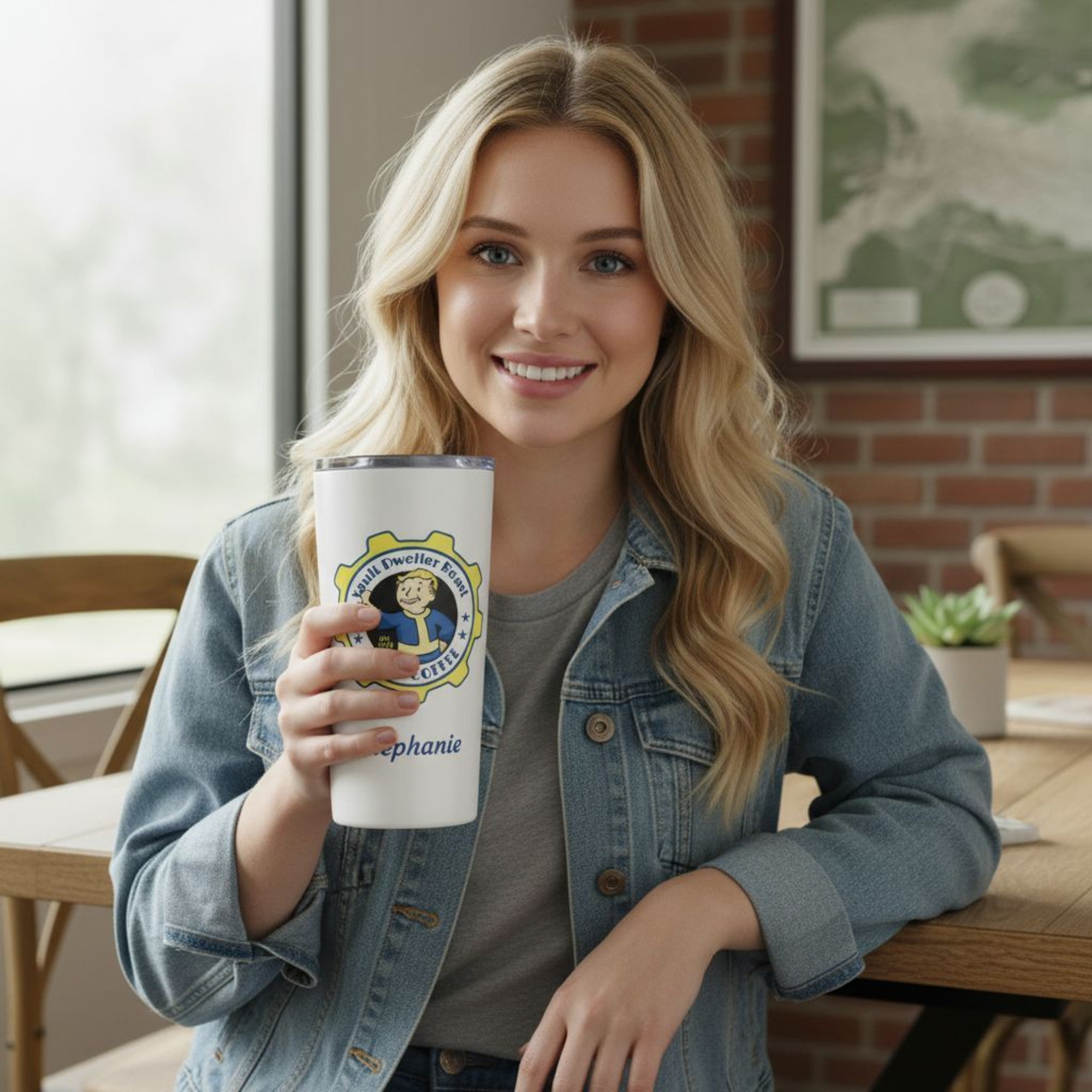 Personalized Nuka-Coffee Vault Dweller Tumbler 20 oz product thumbnail image